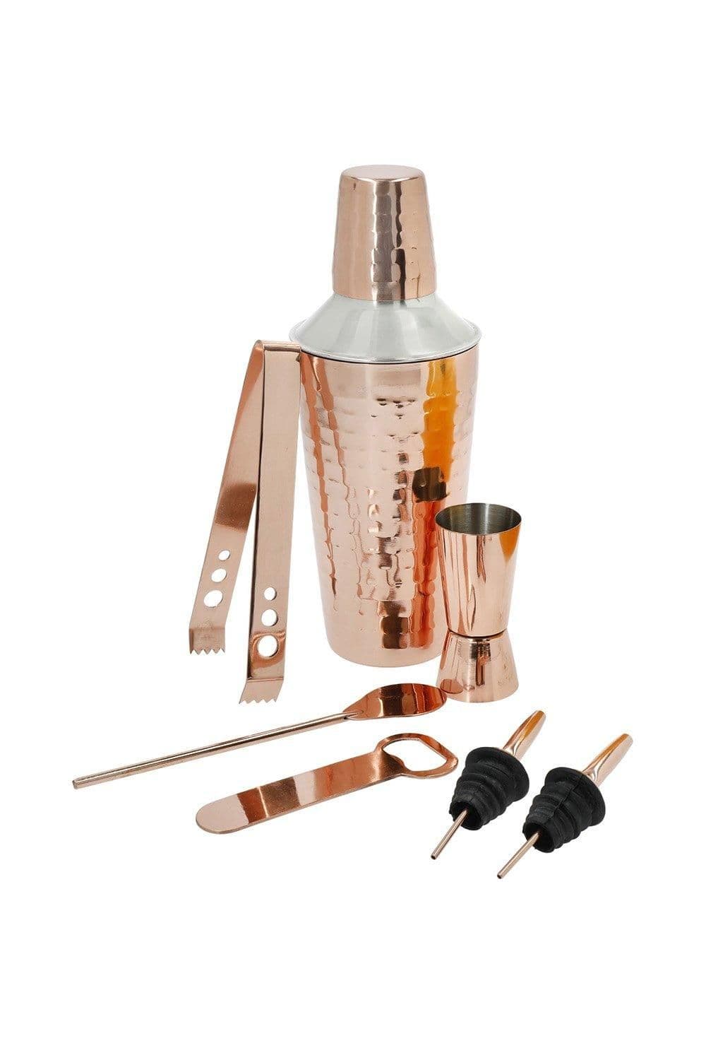 7-Piece Copper Cocktail Shaker Set in Gift Box, Stainless Steel