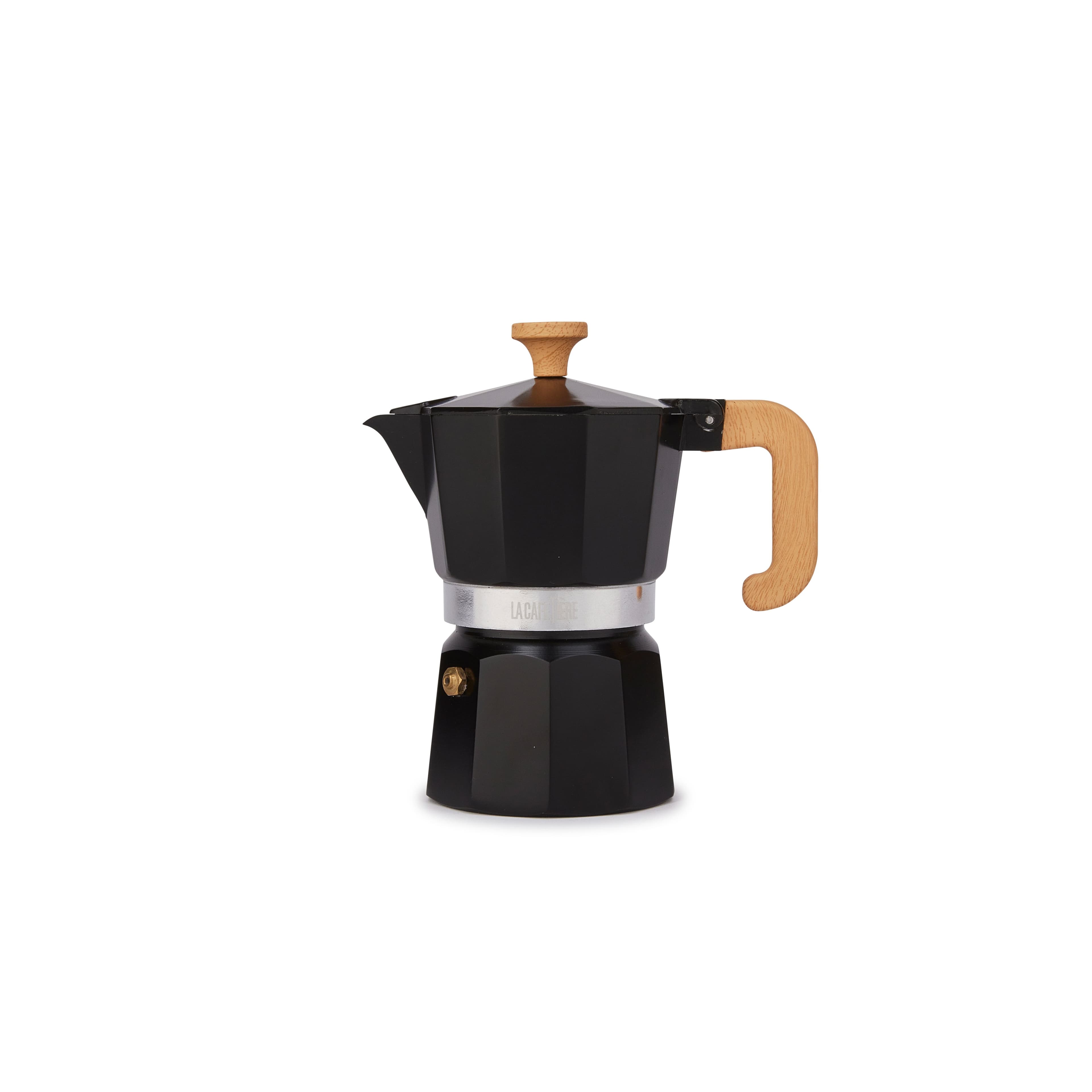 Venice Aluminium Espresso Maker Black 3 cup