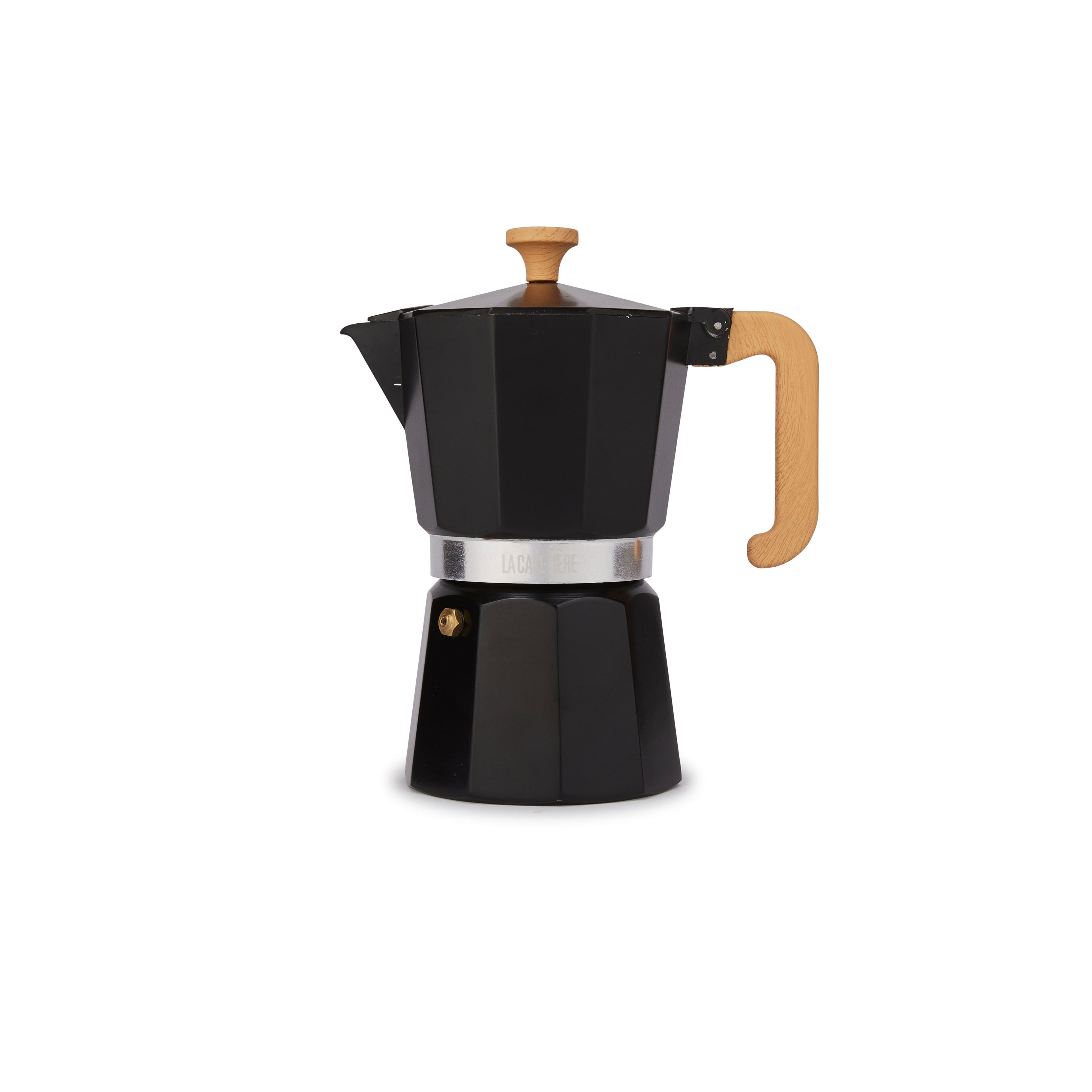 Venice Aluminium Espresso Maker Black 6 cup