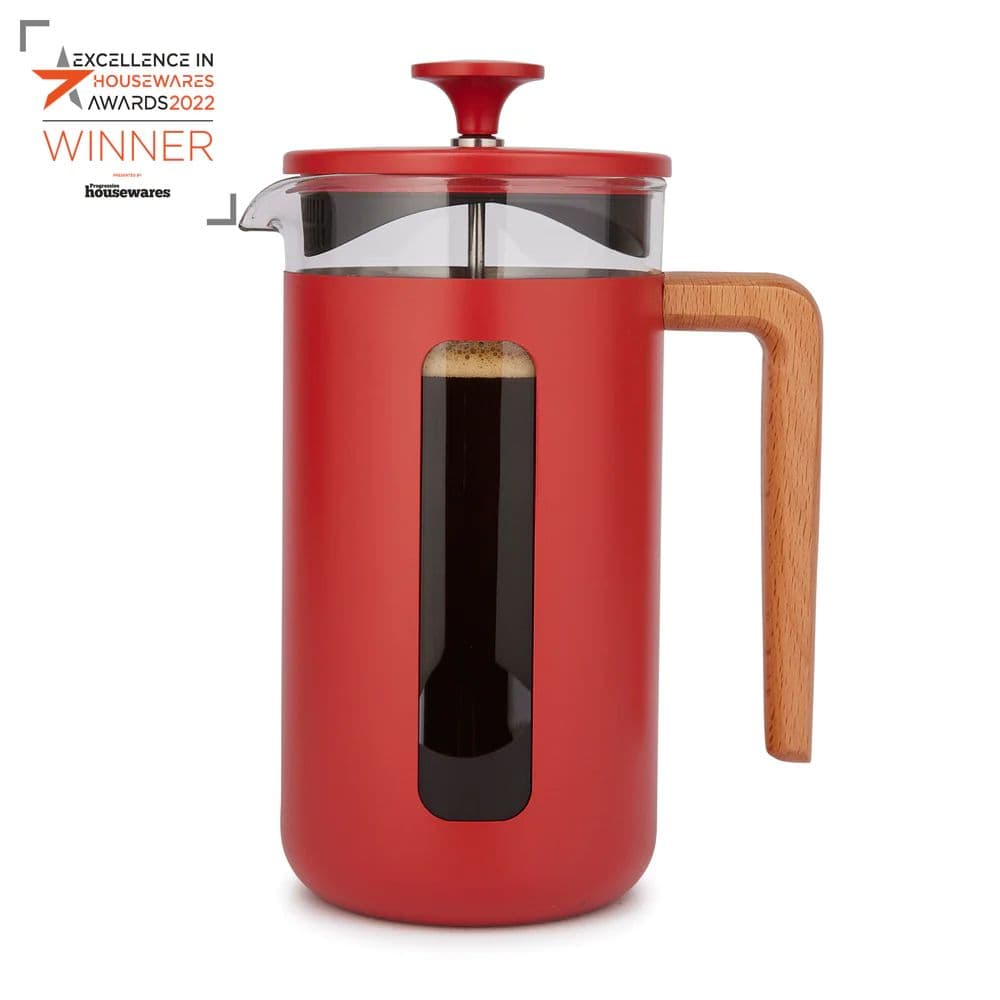 Pisa Stainless Steel Eight Cup Red Gift Boxed