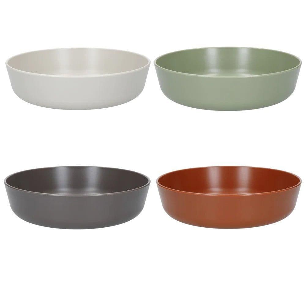 Summer Set 4 Recycled Plastic 18cm Shallow Bowls