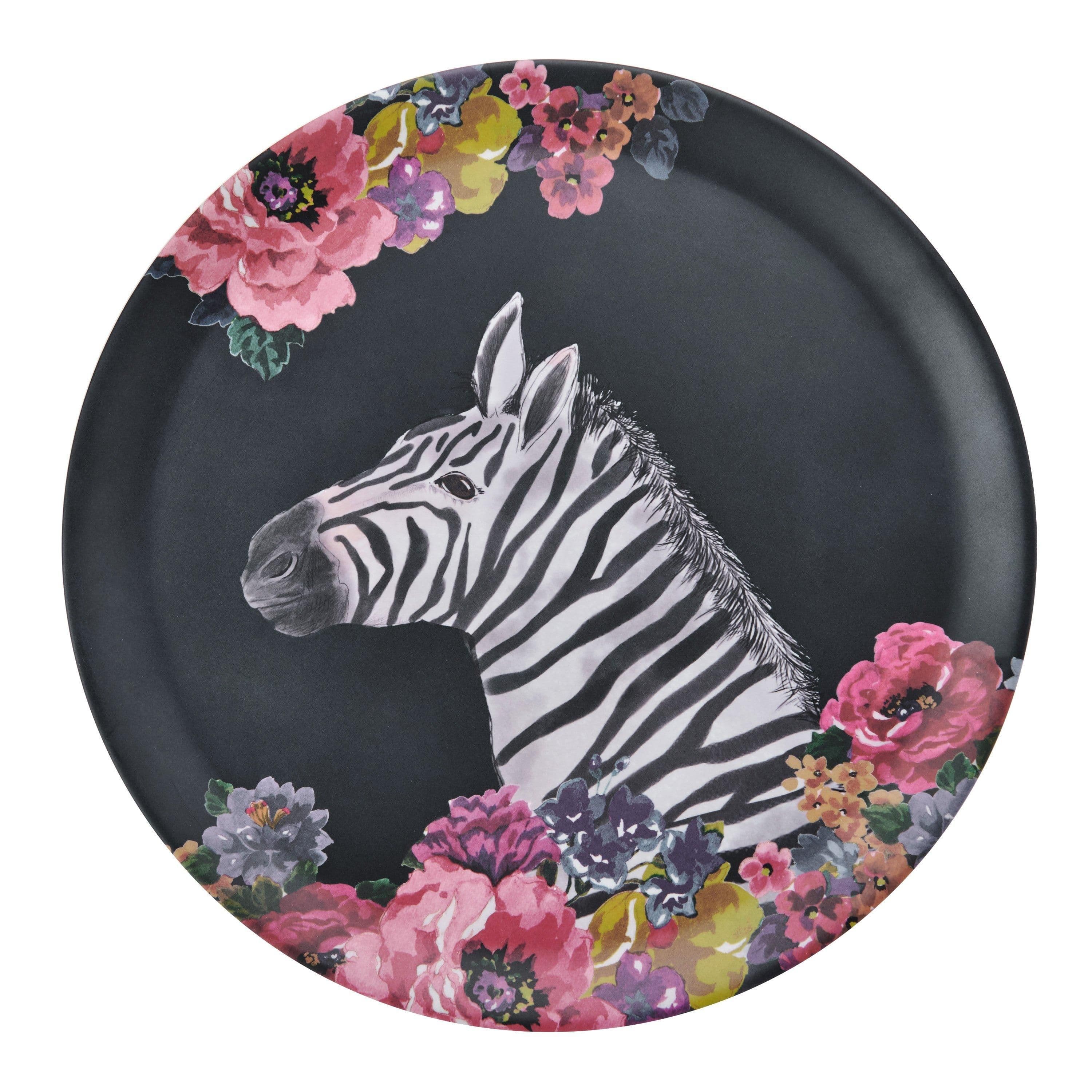 Wild at Heart Zebra Round Tray 36cm