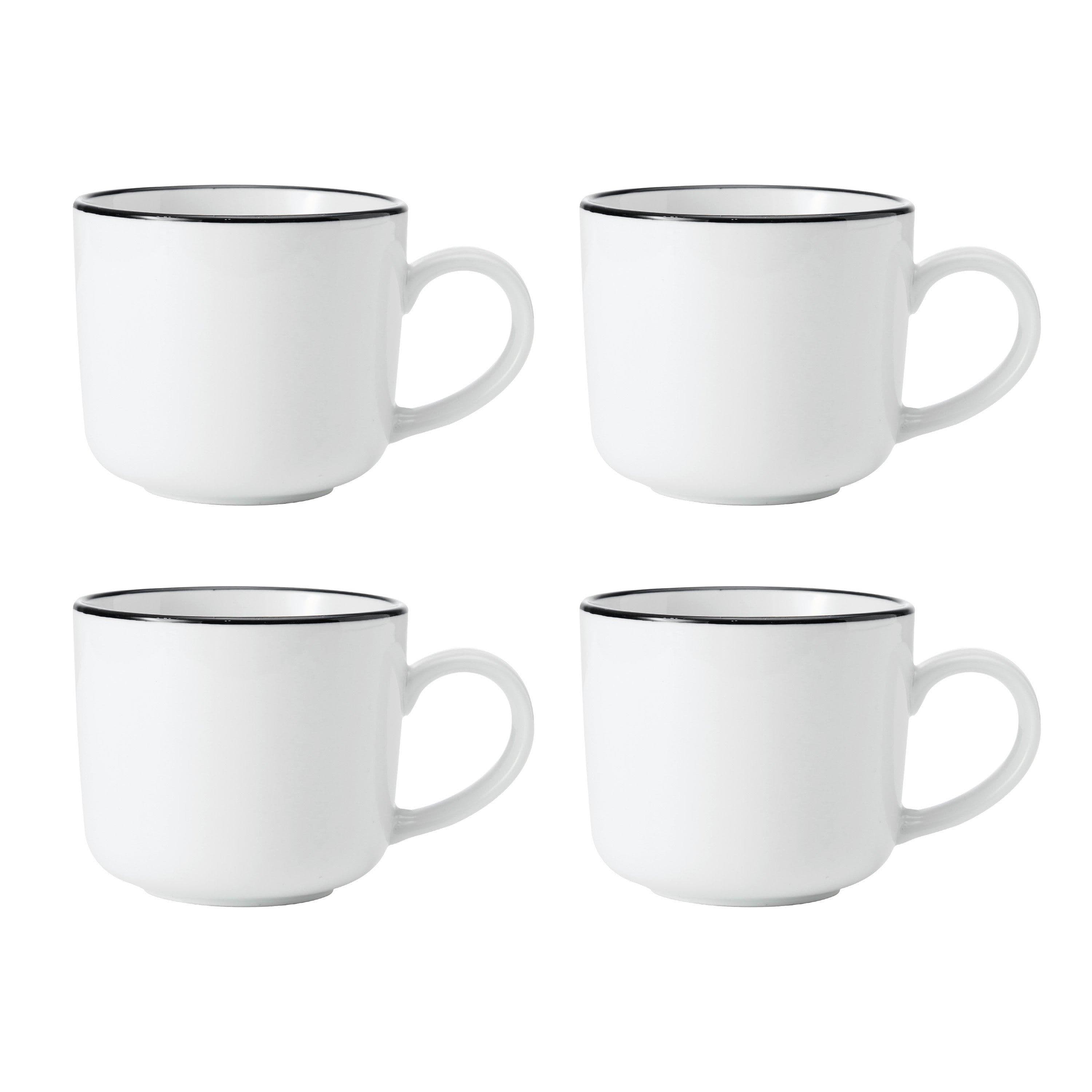 Limestone Porcelain Mugs Set 4 360ml