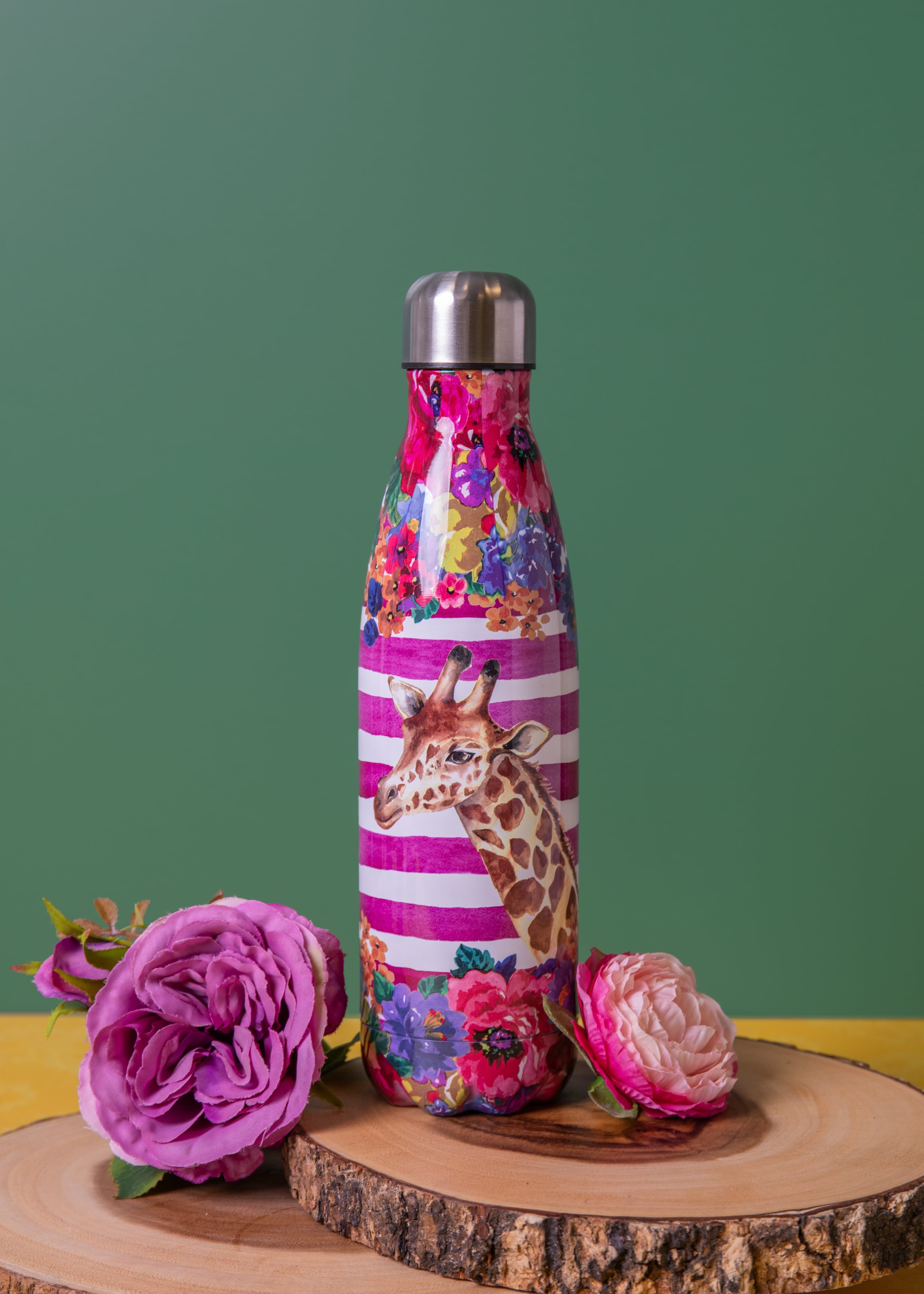 Wild at Heart Giraffe Water Bottle