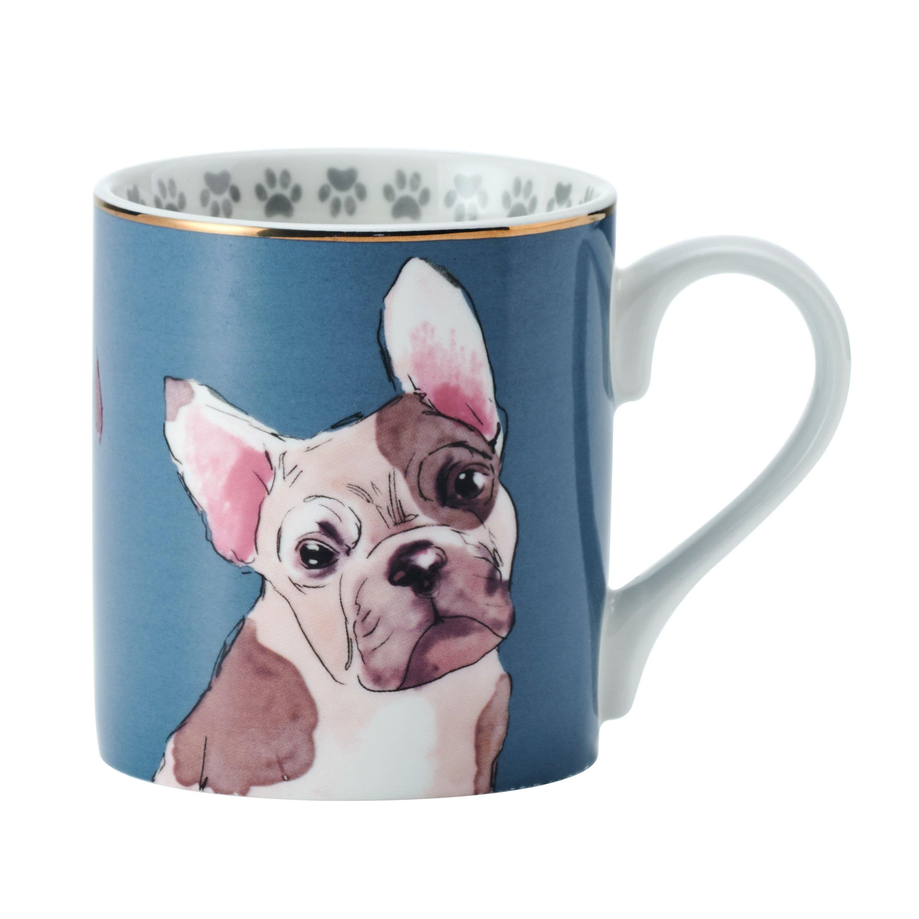 French Bulldog Straight Sided Porcelain Mug