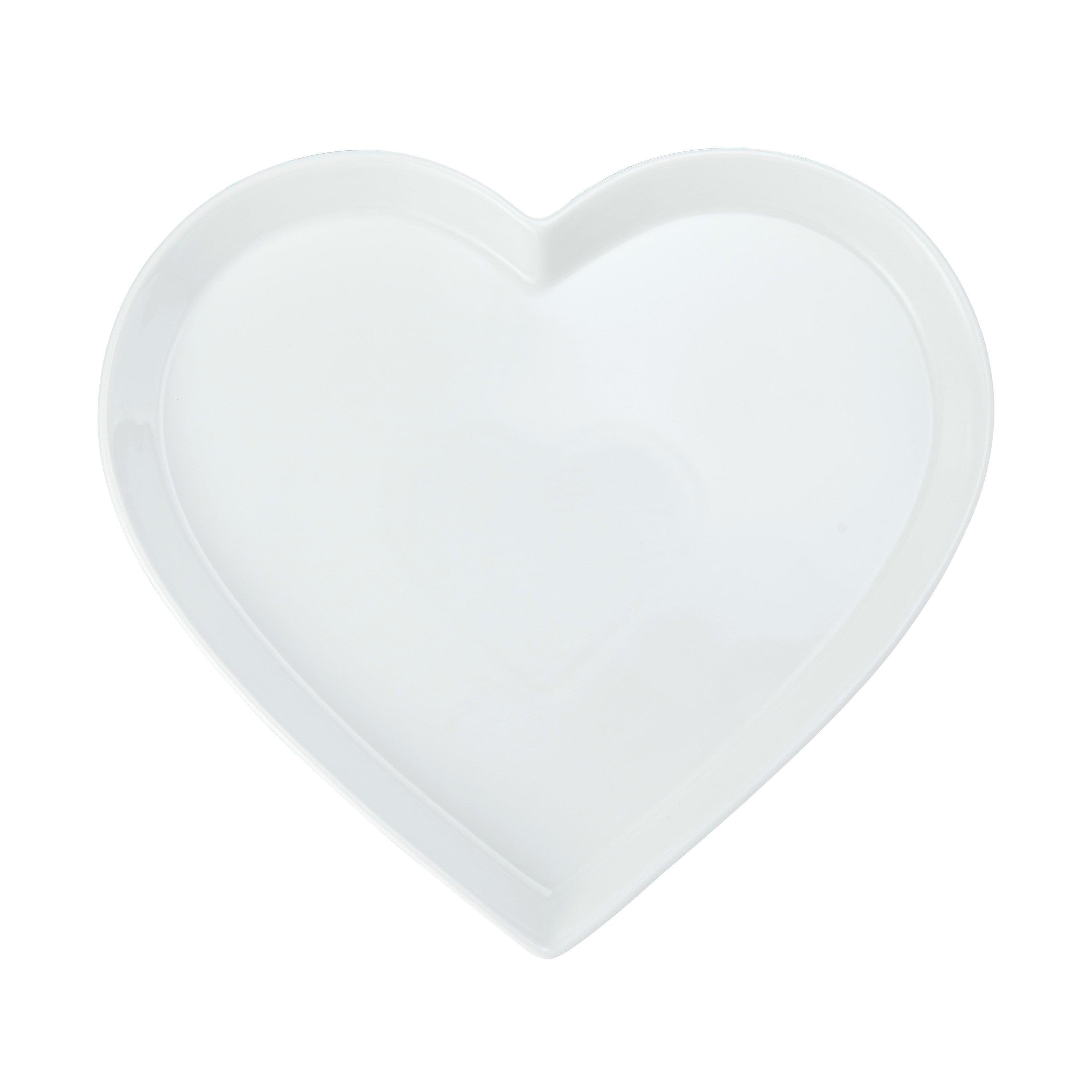 Chalk Heart Porcelain Serving Platter 30cm