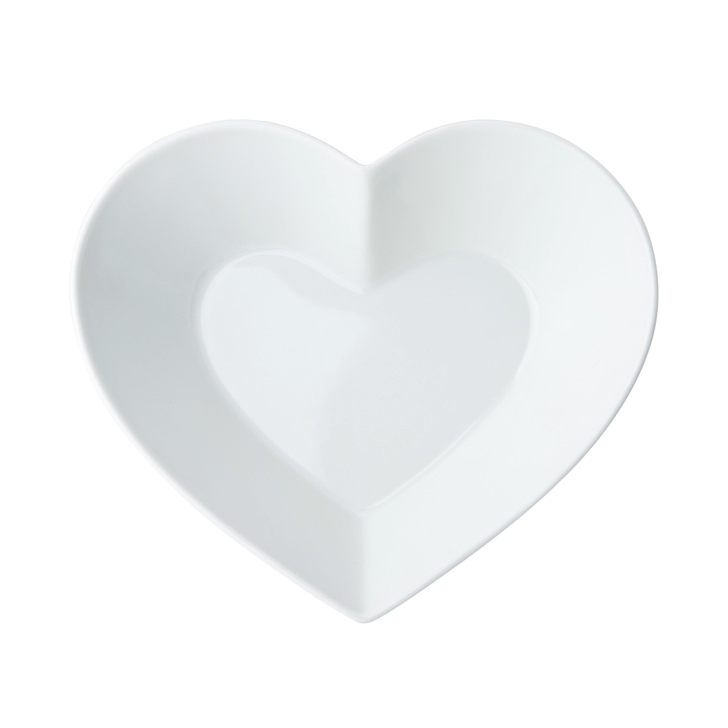 Chalk Large Heart Porcelain Serving Bowl 21cm
