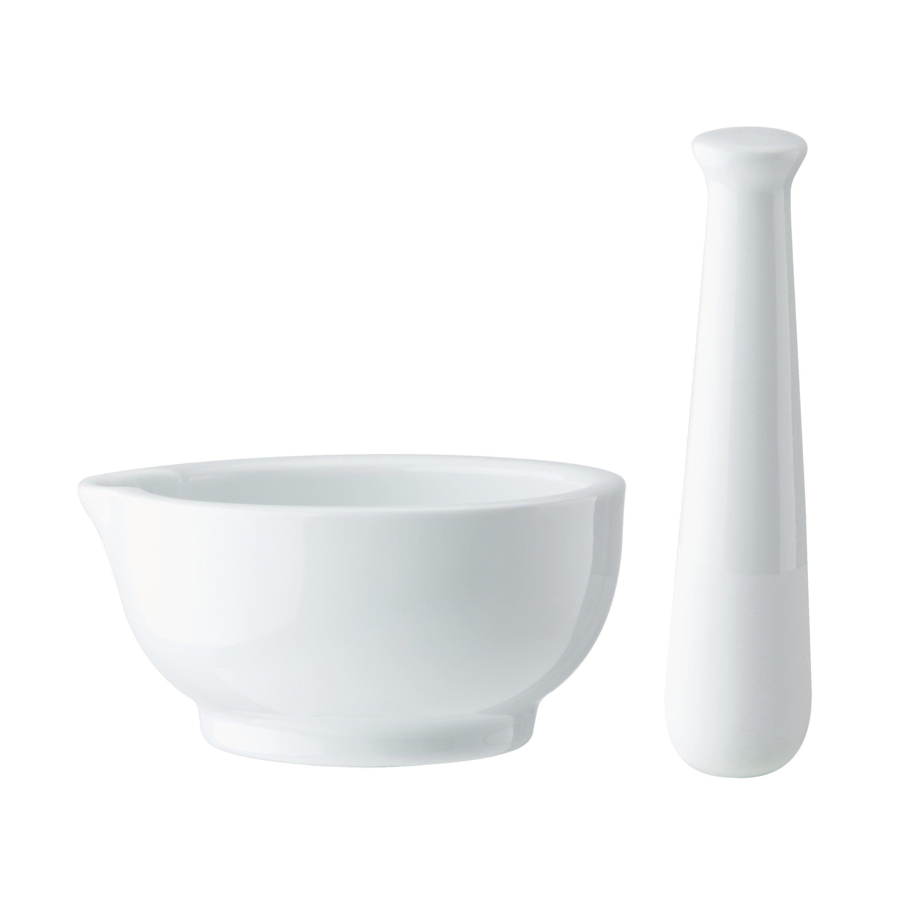 Chalk Porcelain Pestle Mortar