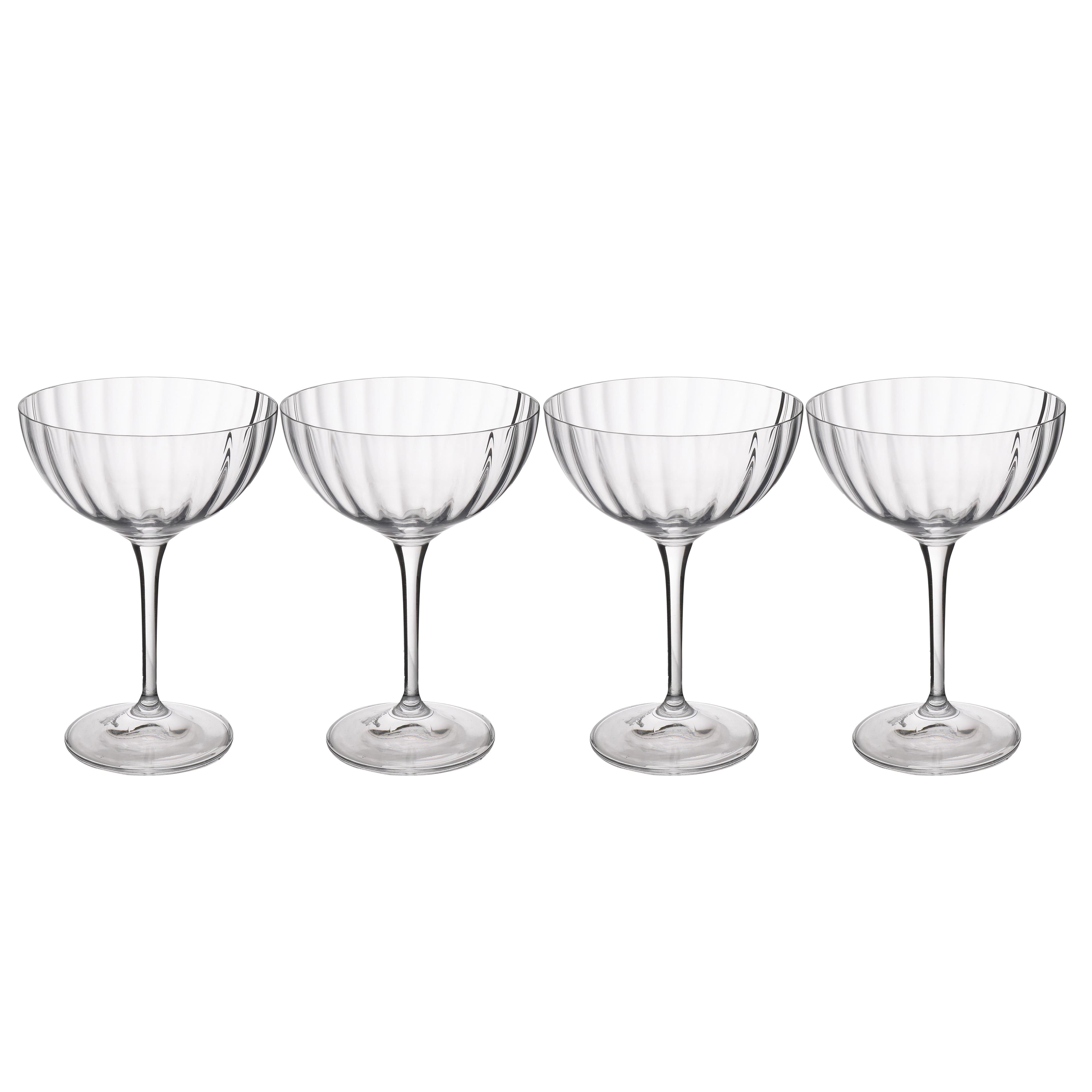 Treviso Crystal Coupe Glasses Set 4