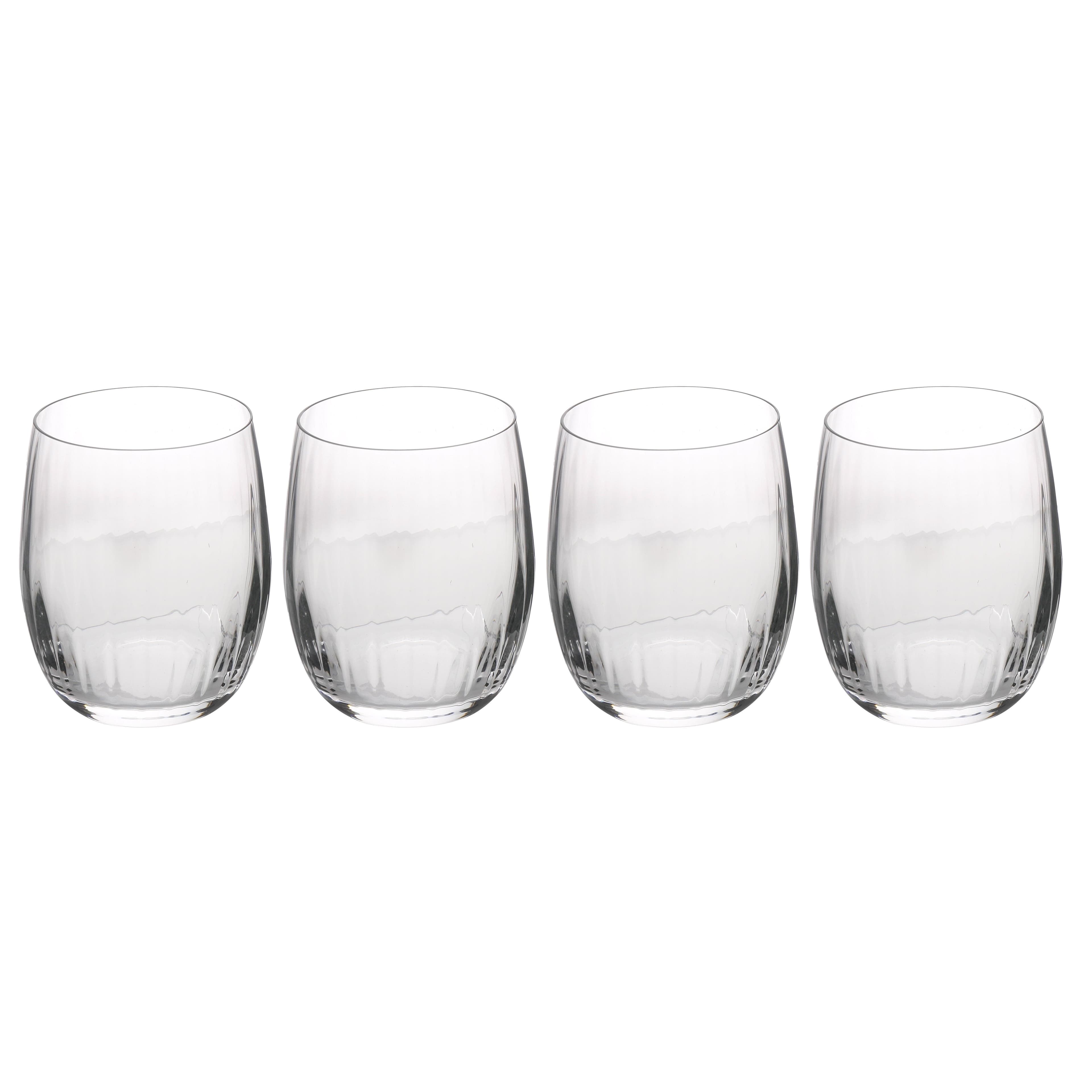 Treviso Crystal Stemless Glasses Set 4