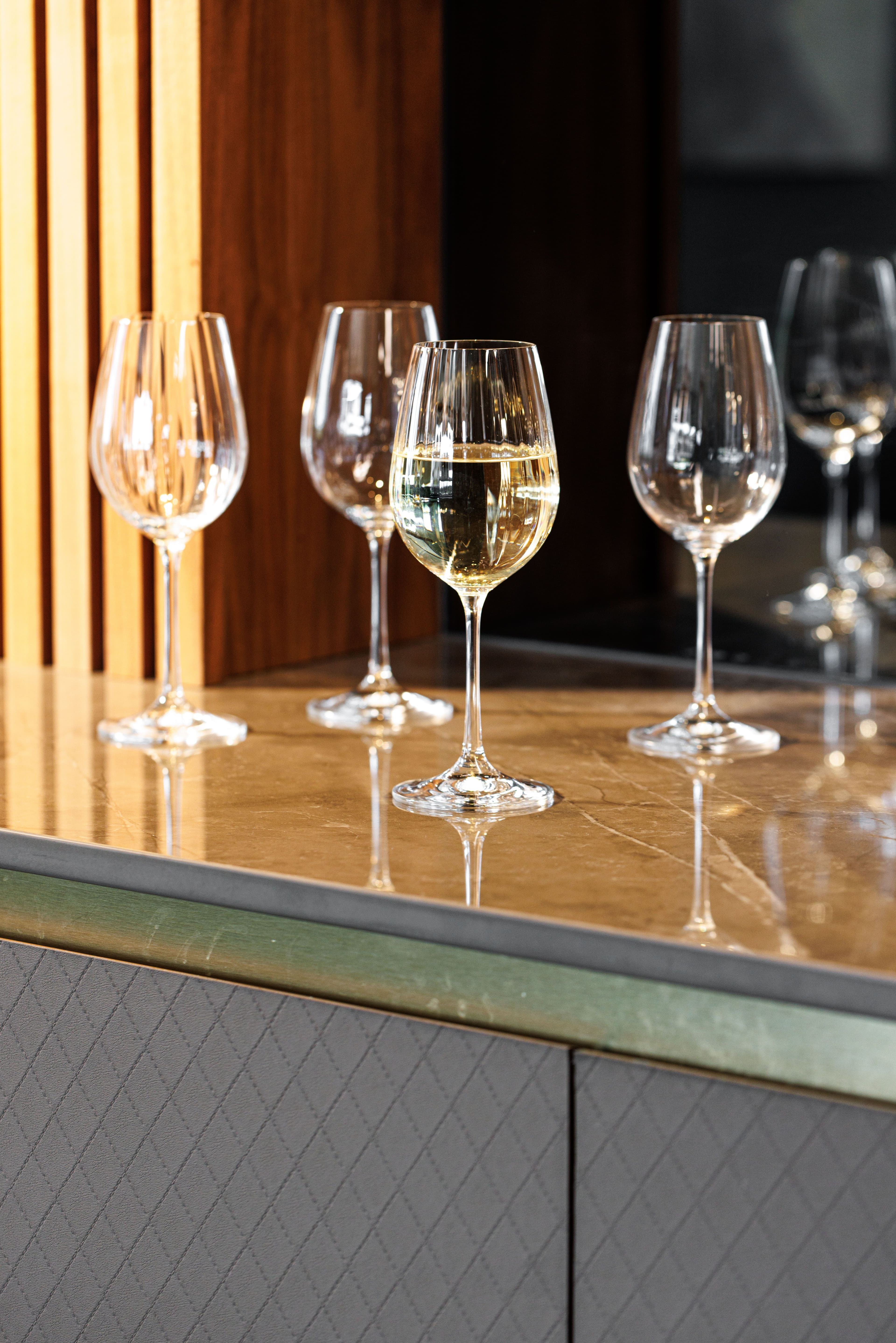 Treviso Crystal Wine Glasses Set 4 Dishwasher Safe