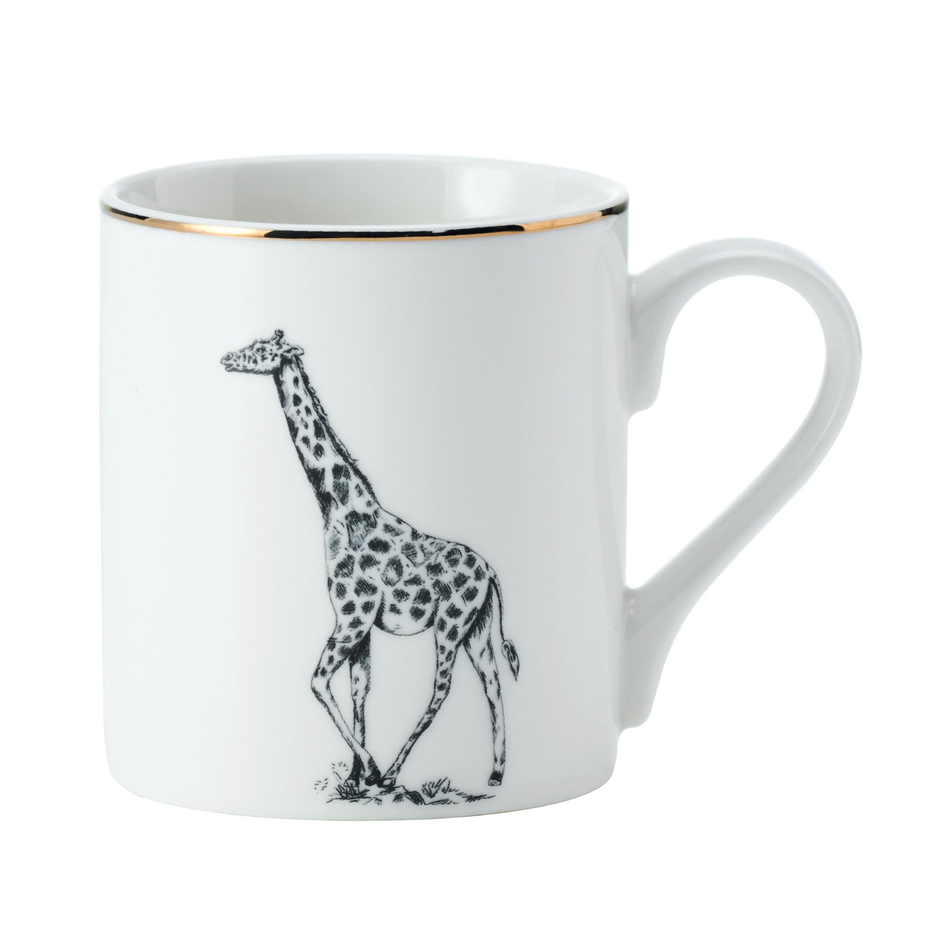 Giraffe Straight Sided Porcelain Mug