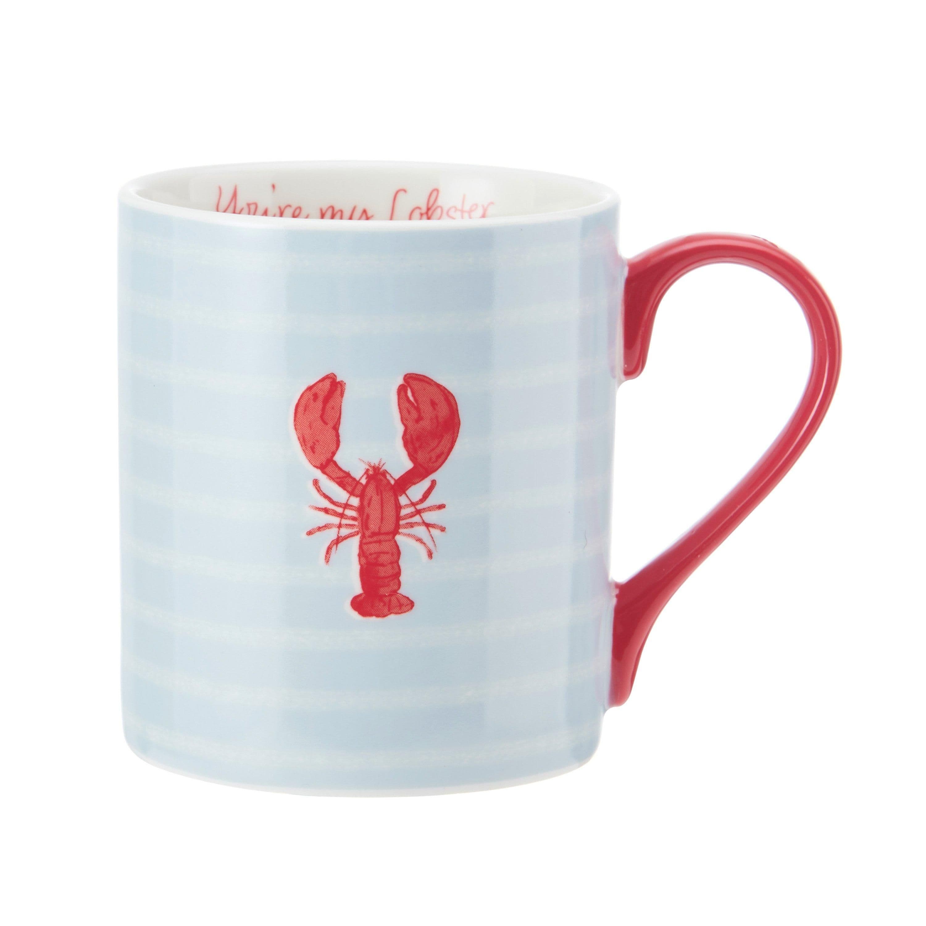 Lobster Straight Sided Porcelain Mug