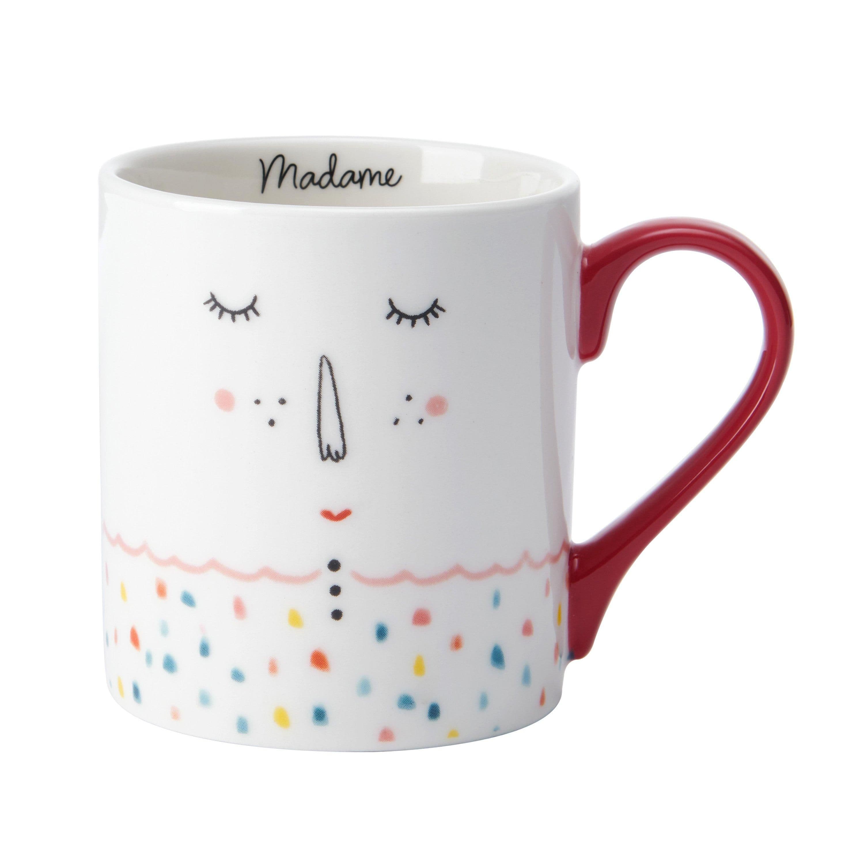 Madame Straight Sided Porcelain Mug