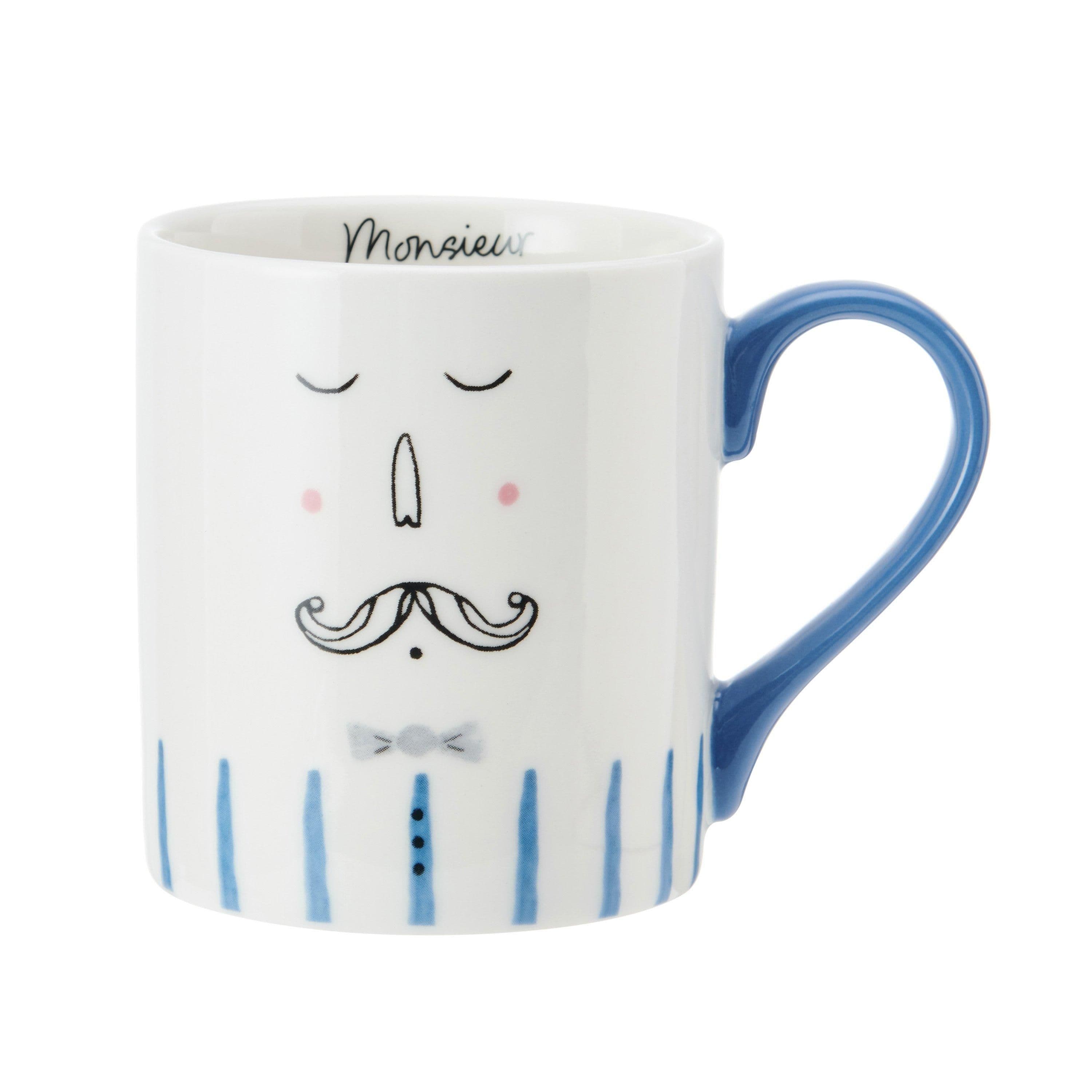 Monsieur Straight Sided Porcelain Mug