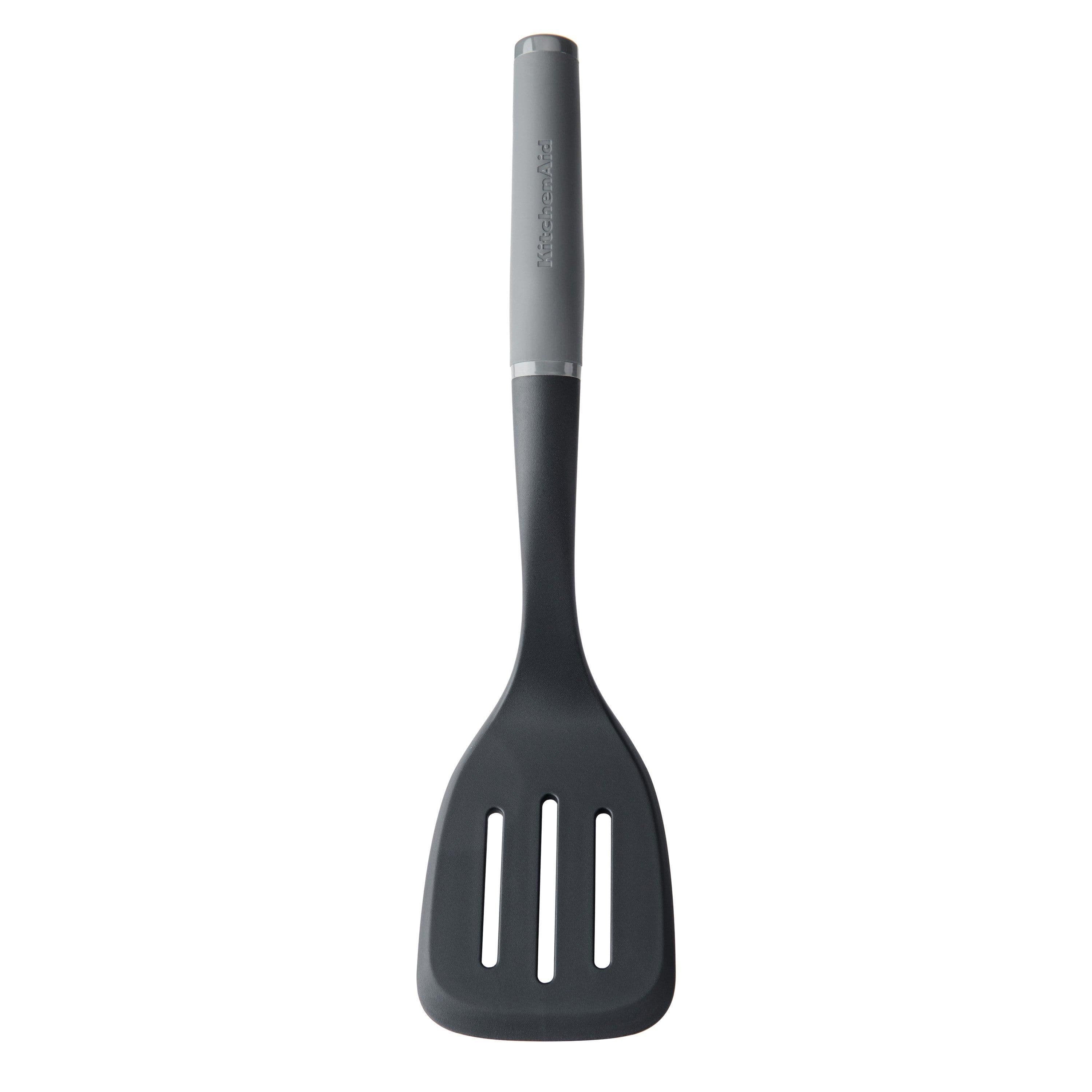 Soft Grip Slotted Turner - Charcoal Grey
