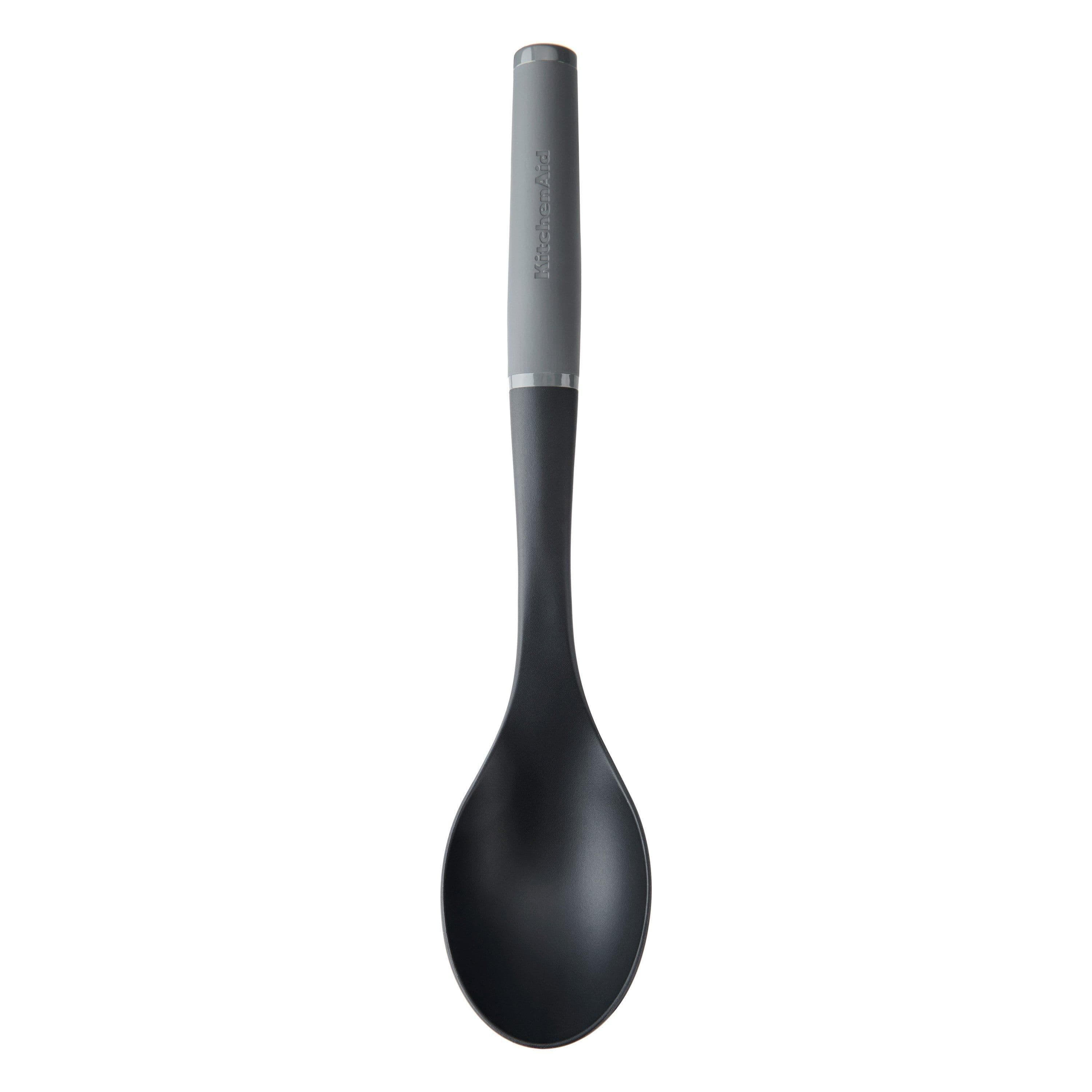 Soft Grip Basting Spoon - Charcoal Grey