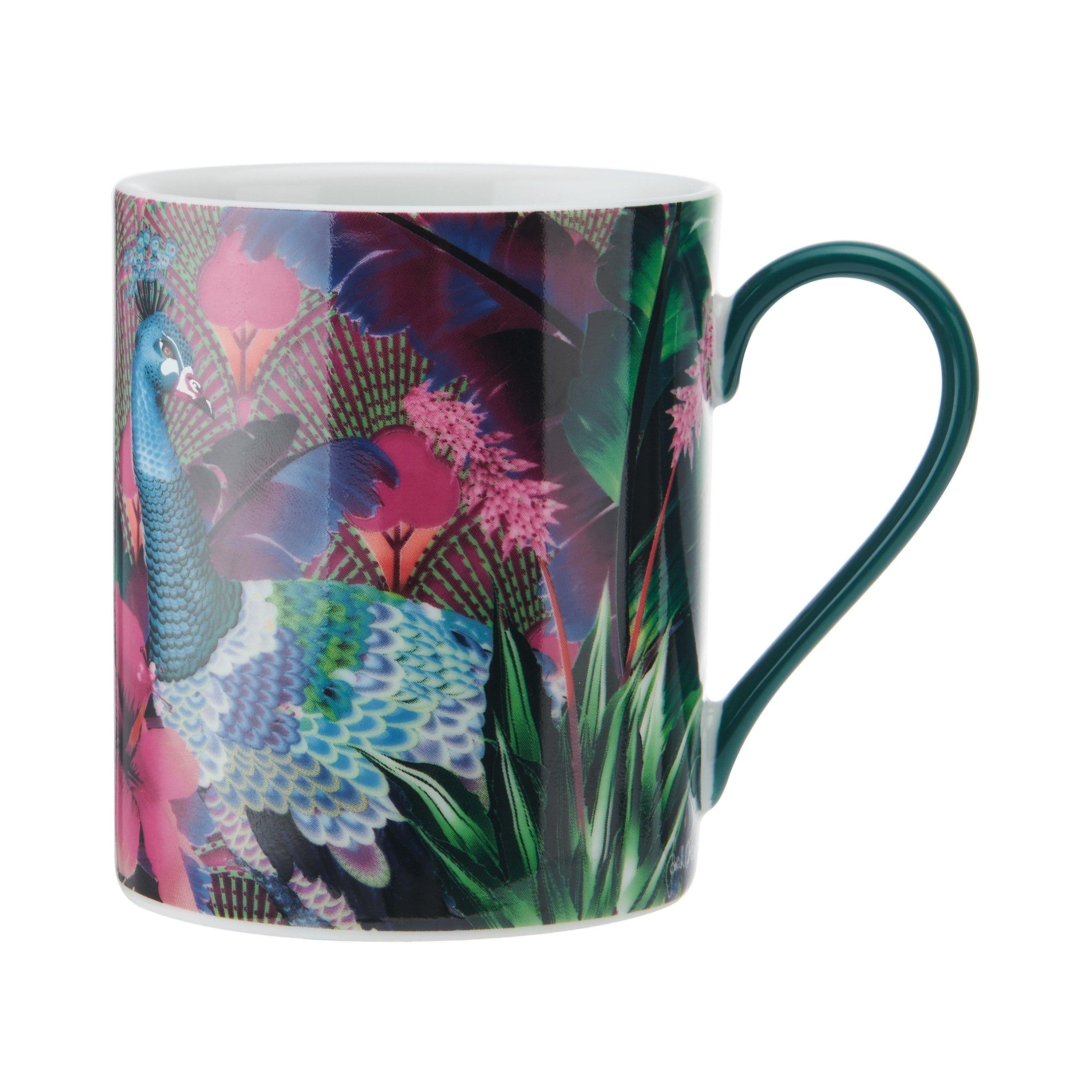 Sarah Arnett Porcelain Mug 350ml Peacock Print