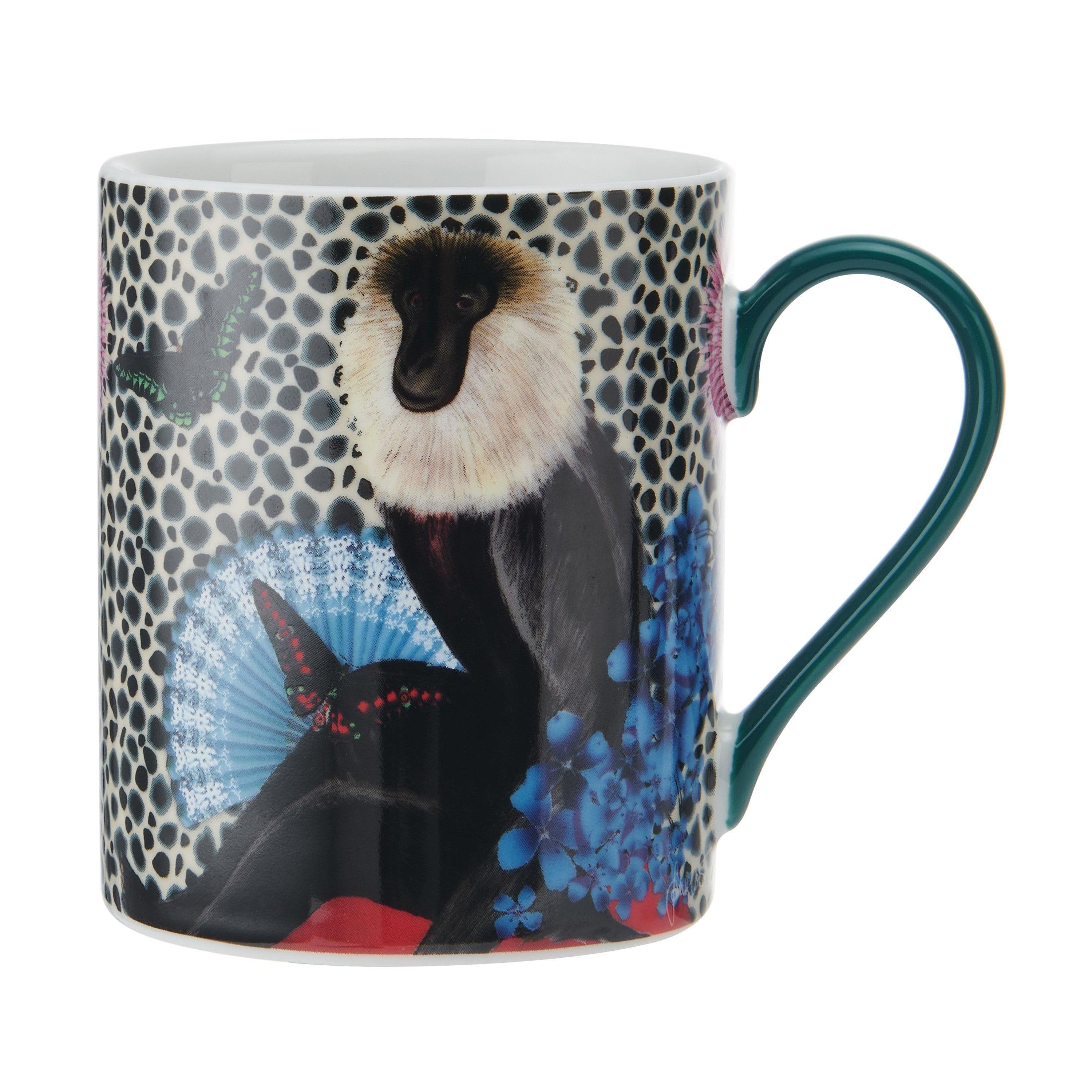 Sarah Arnett Porcelain Mug 350ml Monkey Print