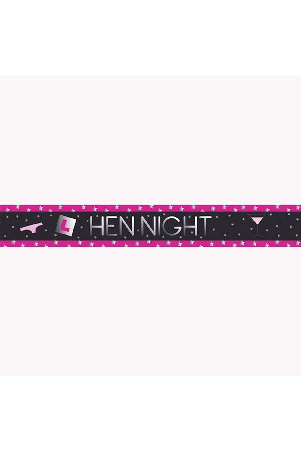 9 Foot Hen Night Foil Banner