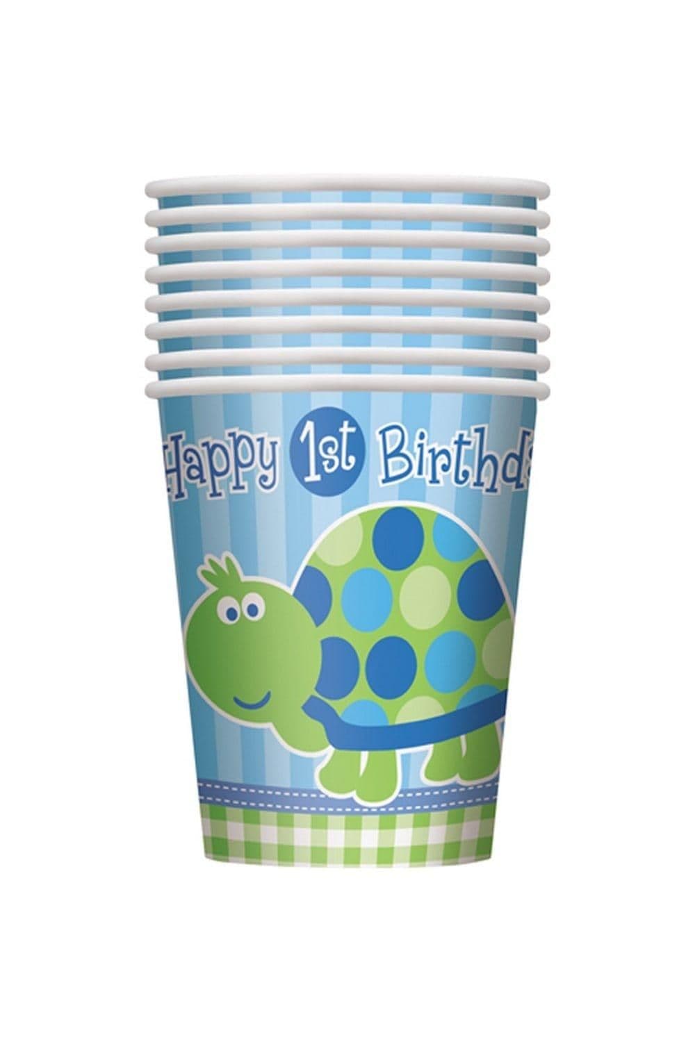 Turtle 1st Birthday Cups