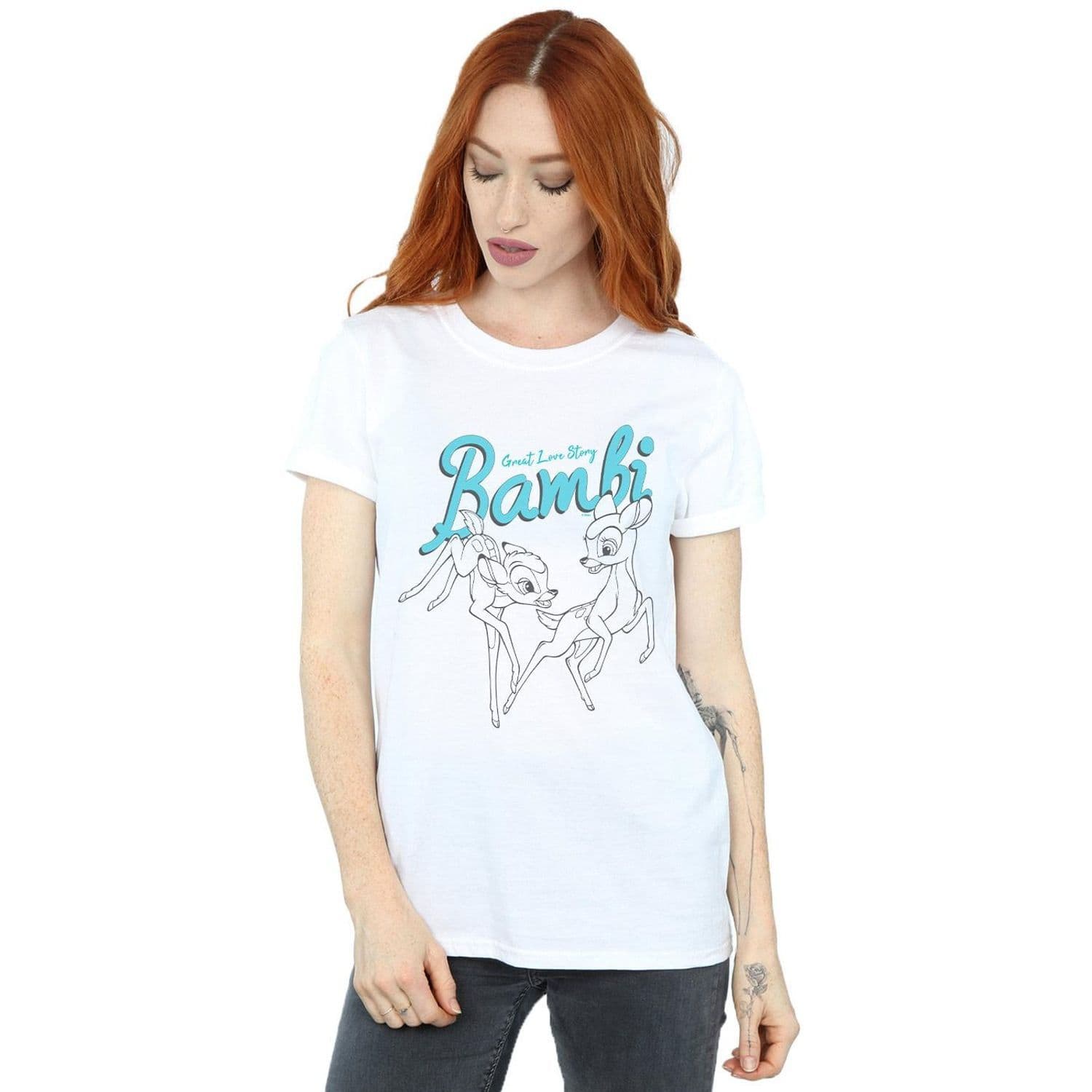 Bambi Great Love Story Cotton Boyfriend T Shirt