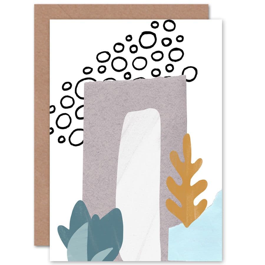 Collage Abstract Under The Sea Greetings Card