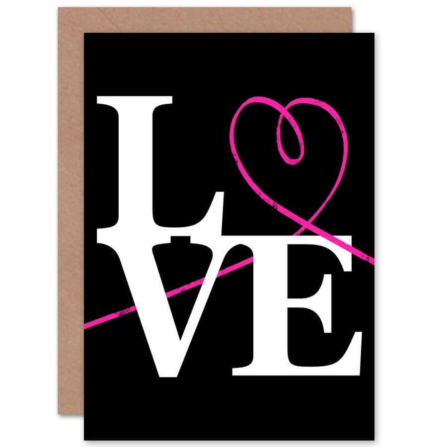 Love Neon Paint Greetings Card