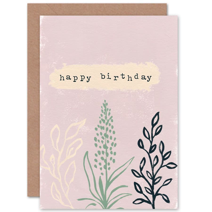 Happy Birthday Soft Painting Greetings Card