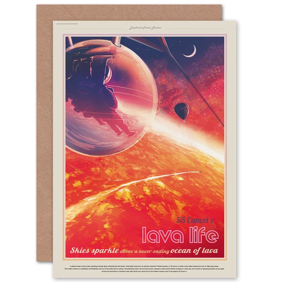 55 Cancri E Lava Life Nasa Space Tours Travel Greetings Card