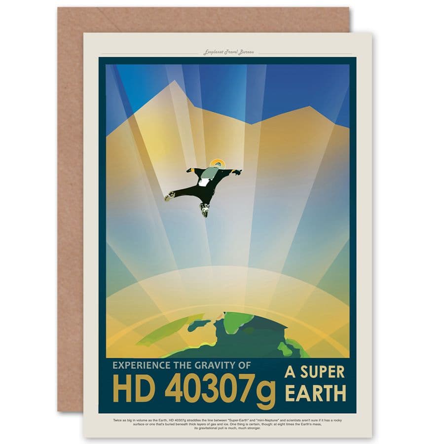 Hd 40307G Super Earth Nasa Space Tours Travel Greetings Card