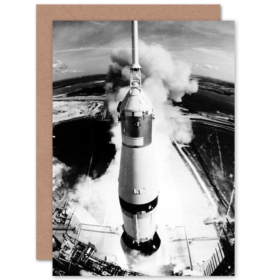 Nasa Apollo 11 Saturn Lift Off 50Th Anniversary Moon Landing Greetings Card