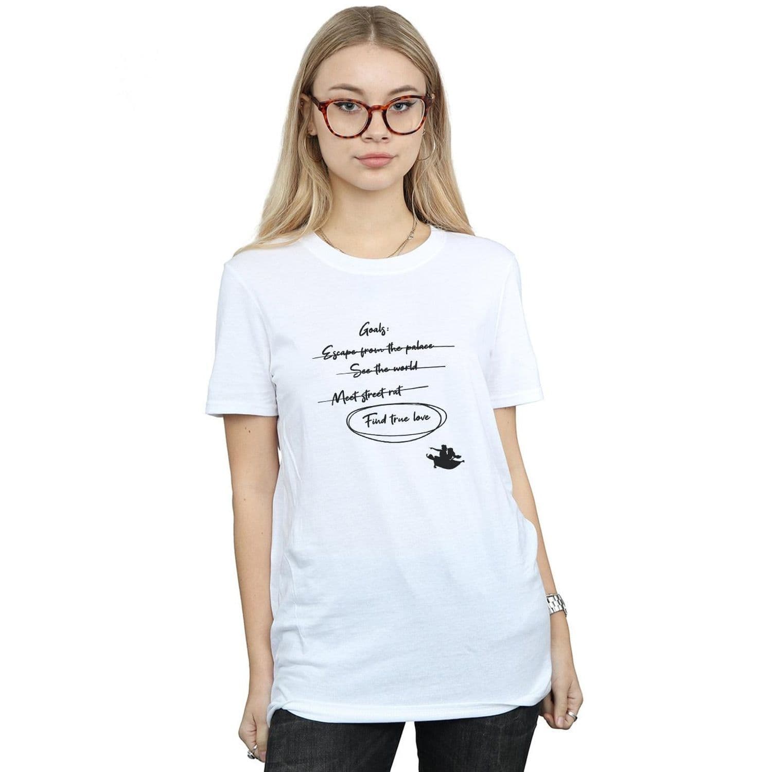 Aladdin Jasmine Goals Cotton Boyfriend T Shirt