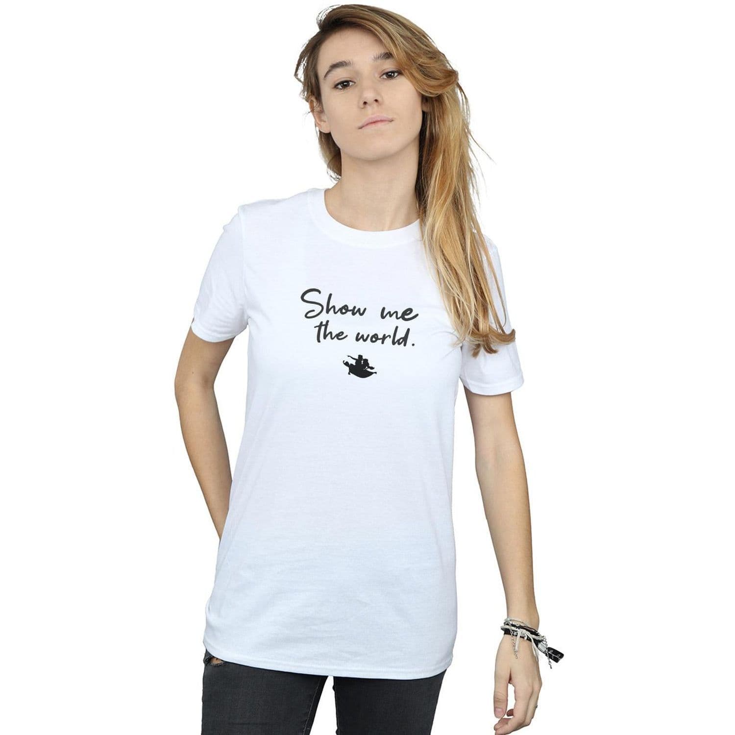 Aladdin Show Me World Cotton Boyfriend T Shirt