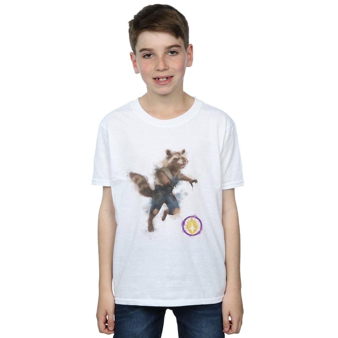 Avengers Endgame Painted Rocket T Shirt