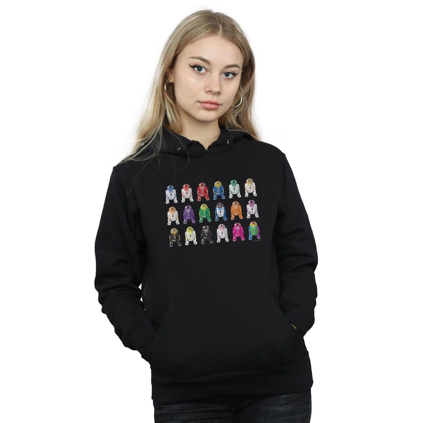 Star Wars Women's R2 Units Hoodie in Black | Size: Small