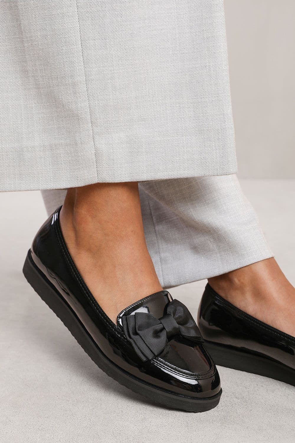 Fionna Slip On Loafer Slider Bow Detail