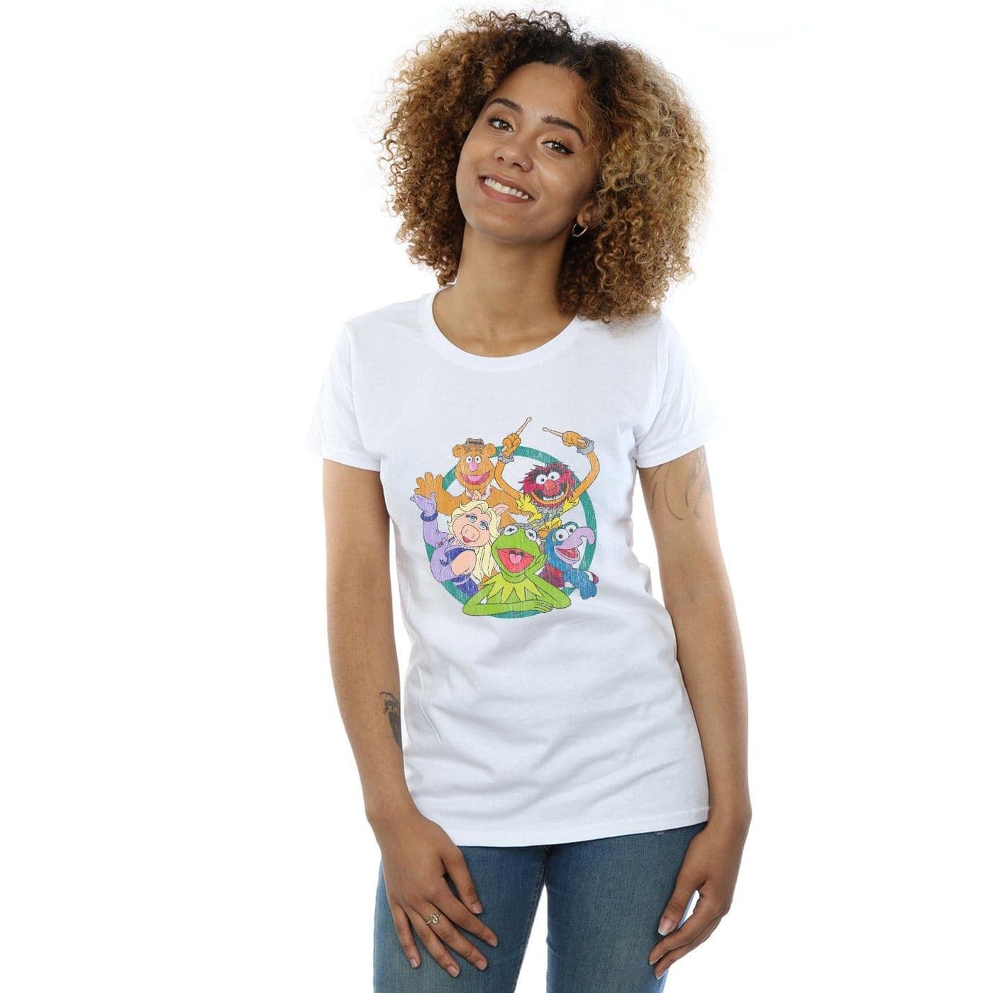 Muppets Group Circle Cotton T Shirt