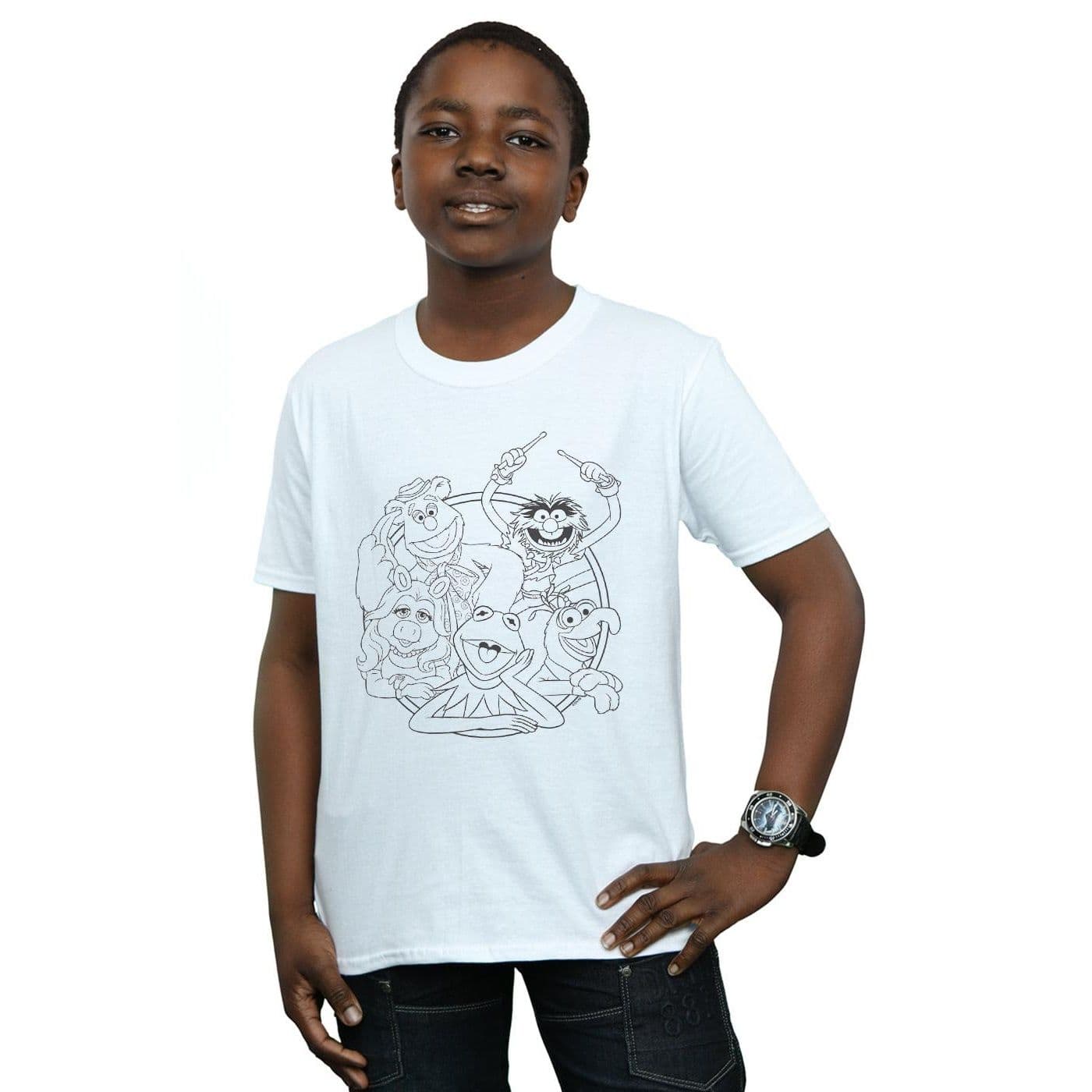 Muppets Group Line Art T Shirt