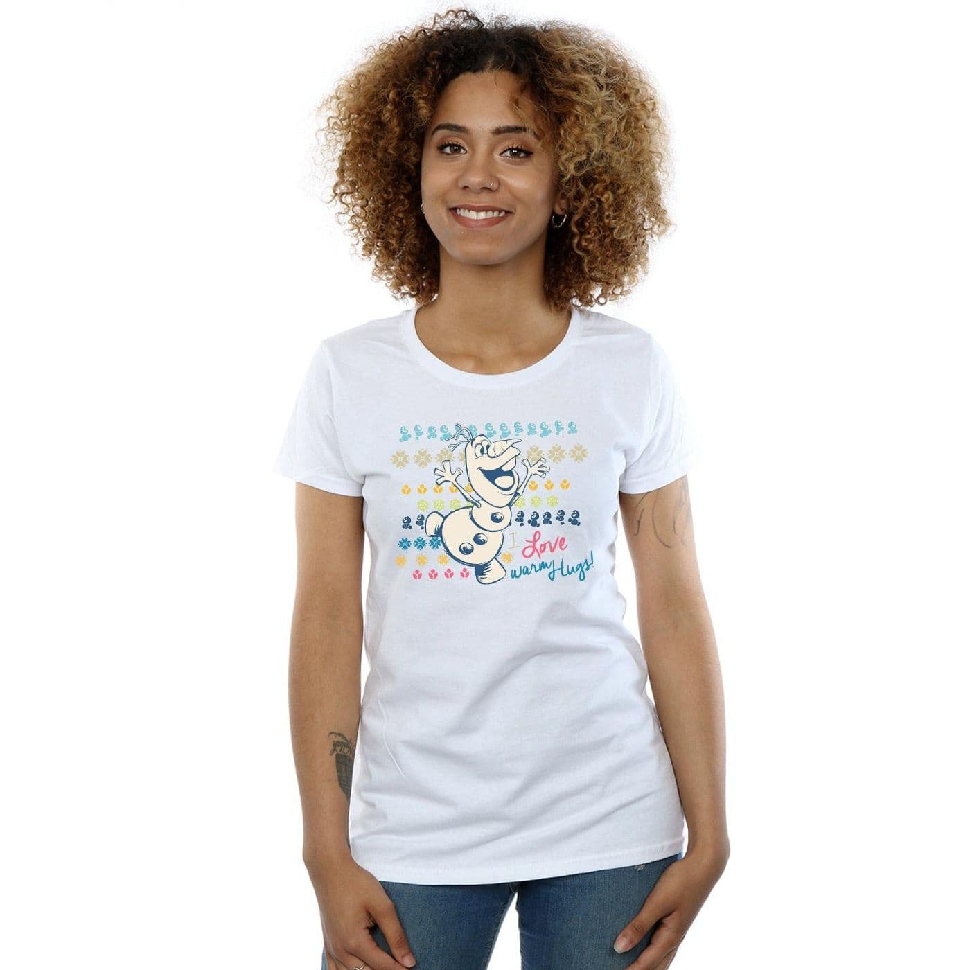 Frozen I Love Warm Hugs Cotton T Shirt