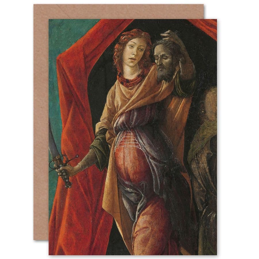 Botticelli Judith With Head Of Holofernes Painting Fine Art Greetings Card