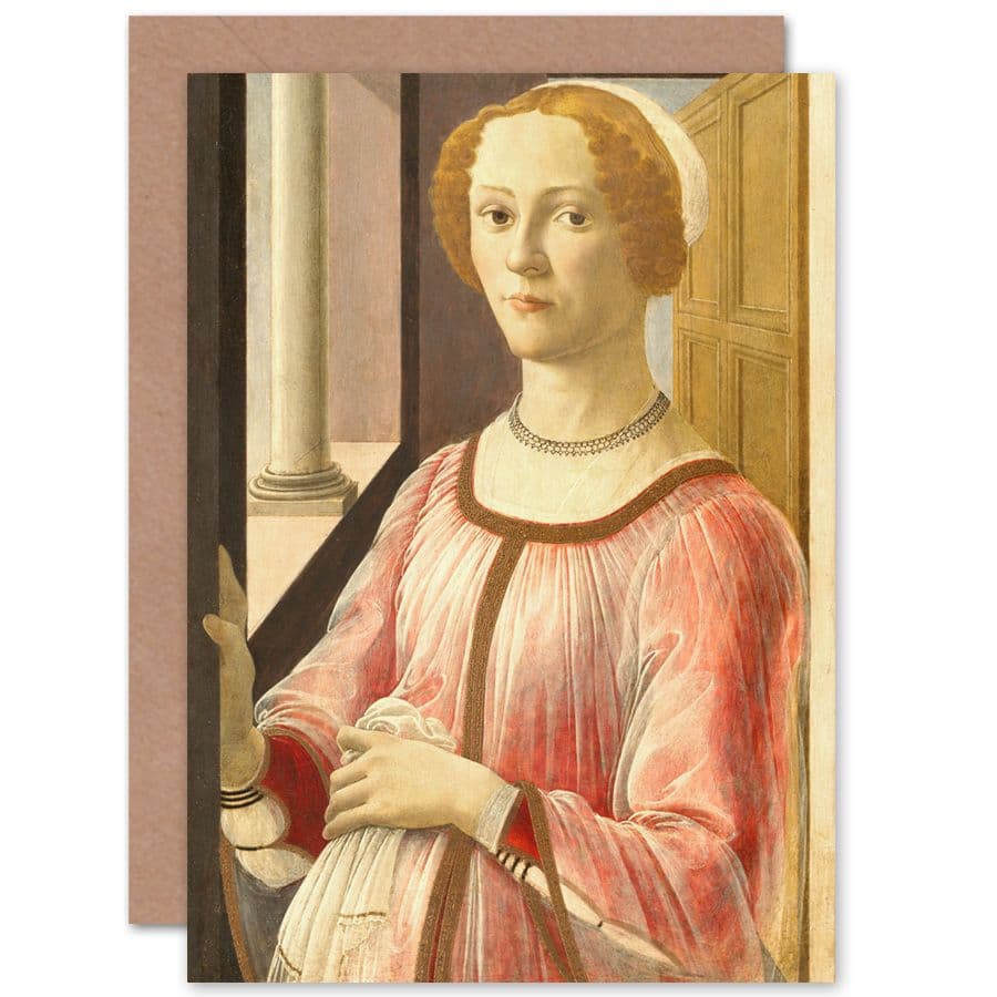 Botticelli Portrait Smeralda Bandinelli Fine Art Greetings Card