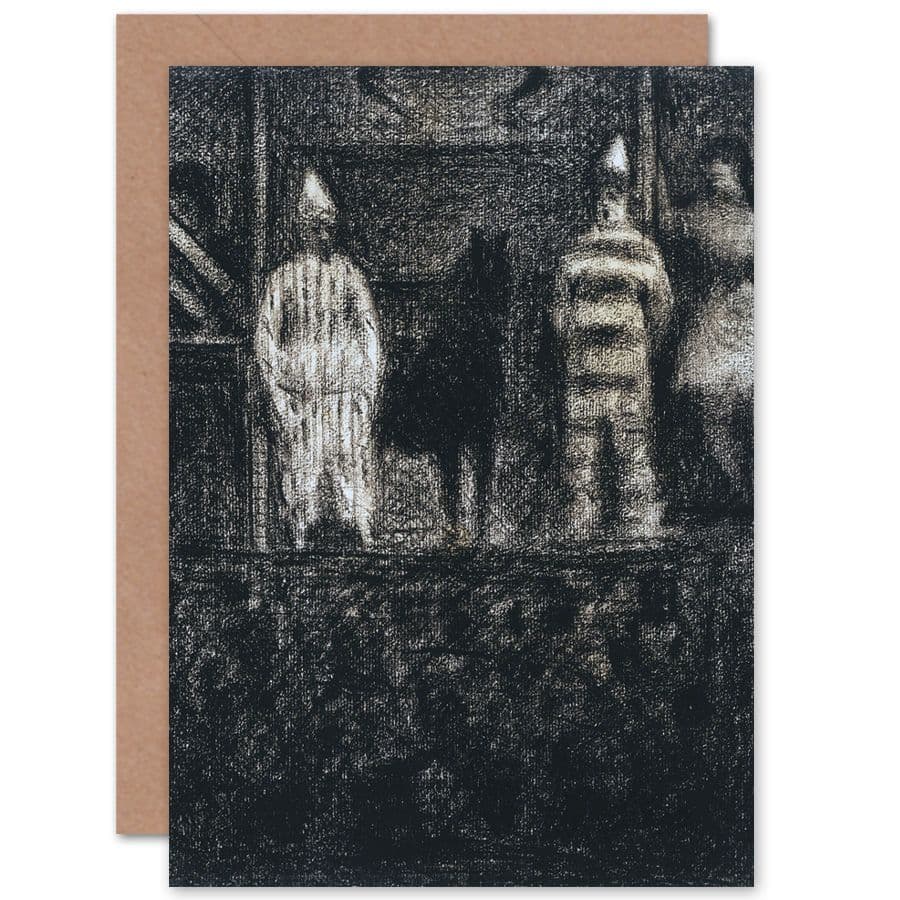 Georges Pierre Seurat Sidewalk Show Fine Art Greetings Card