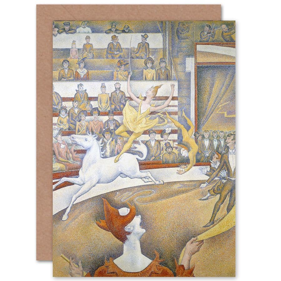 Georges Seurat Circus Fine Art Greetings Card