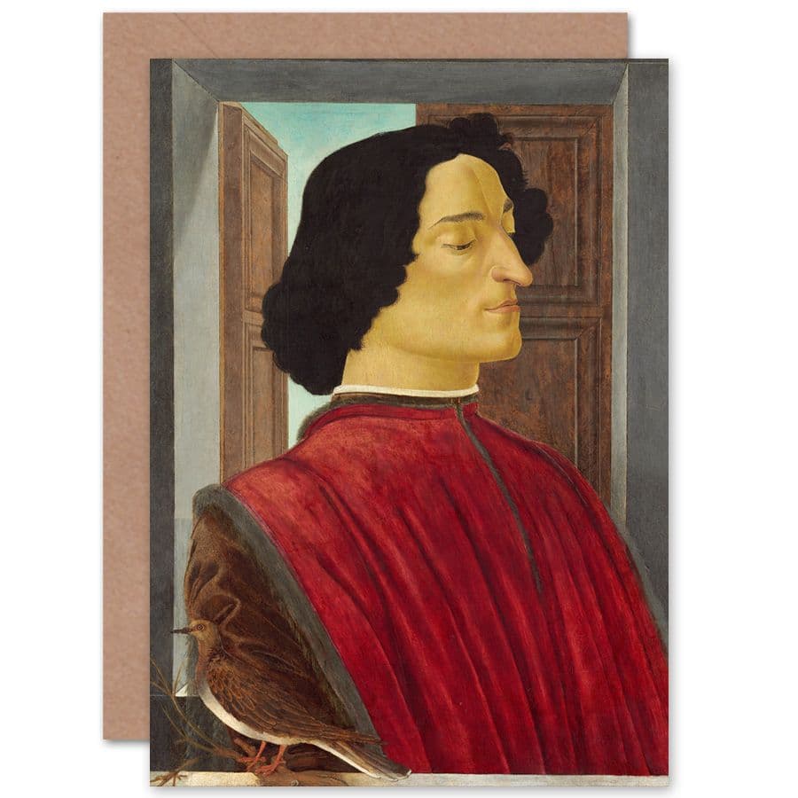 Sandro Botticelli Giuliano De Medici Fine Art Greetings Card