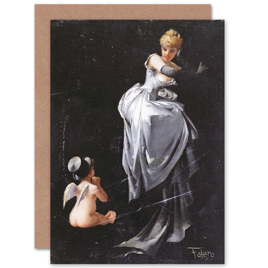 Falero Caught In Web Painting Fine Art Greetings Card