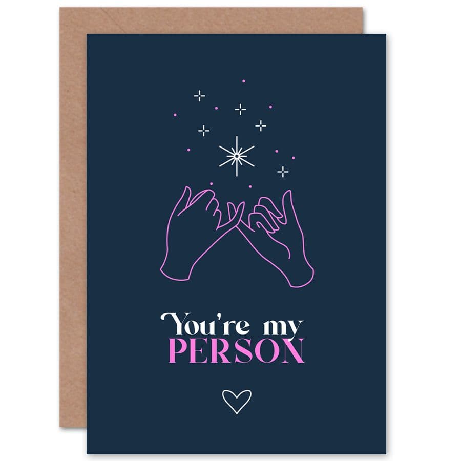 Hand Line Art You Are My Person Love Friendship Greetings Card