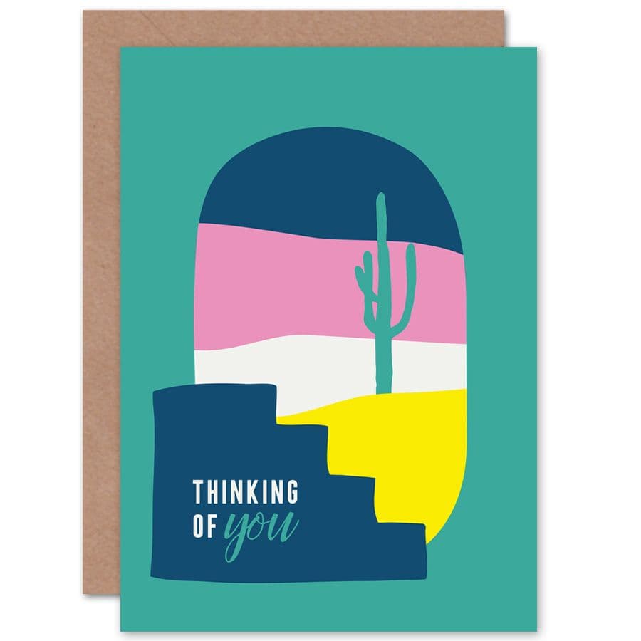 Thinking of You Cactus Desert Greetings Card