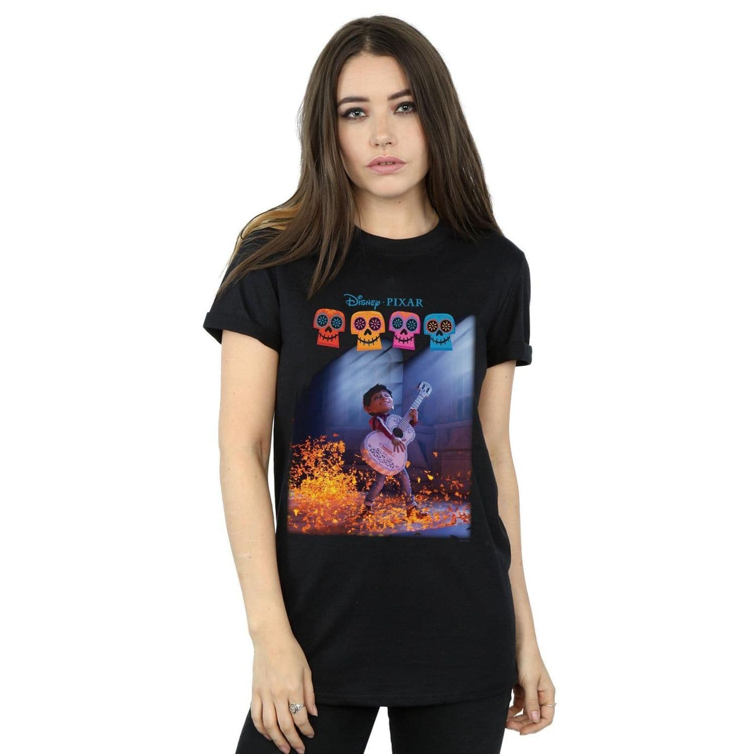 Coco Miguel Playing Guitar Cotton Boyfriend T Shirt