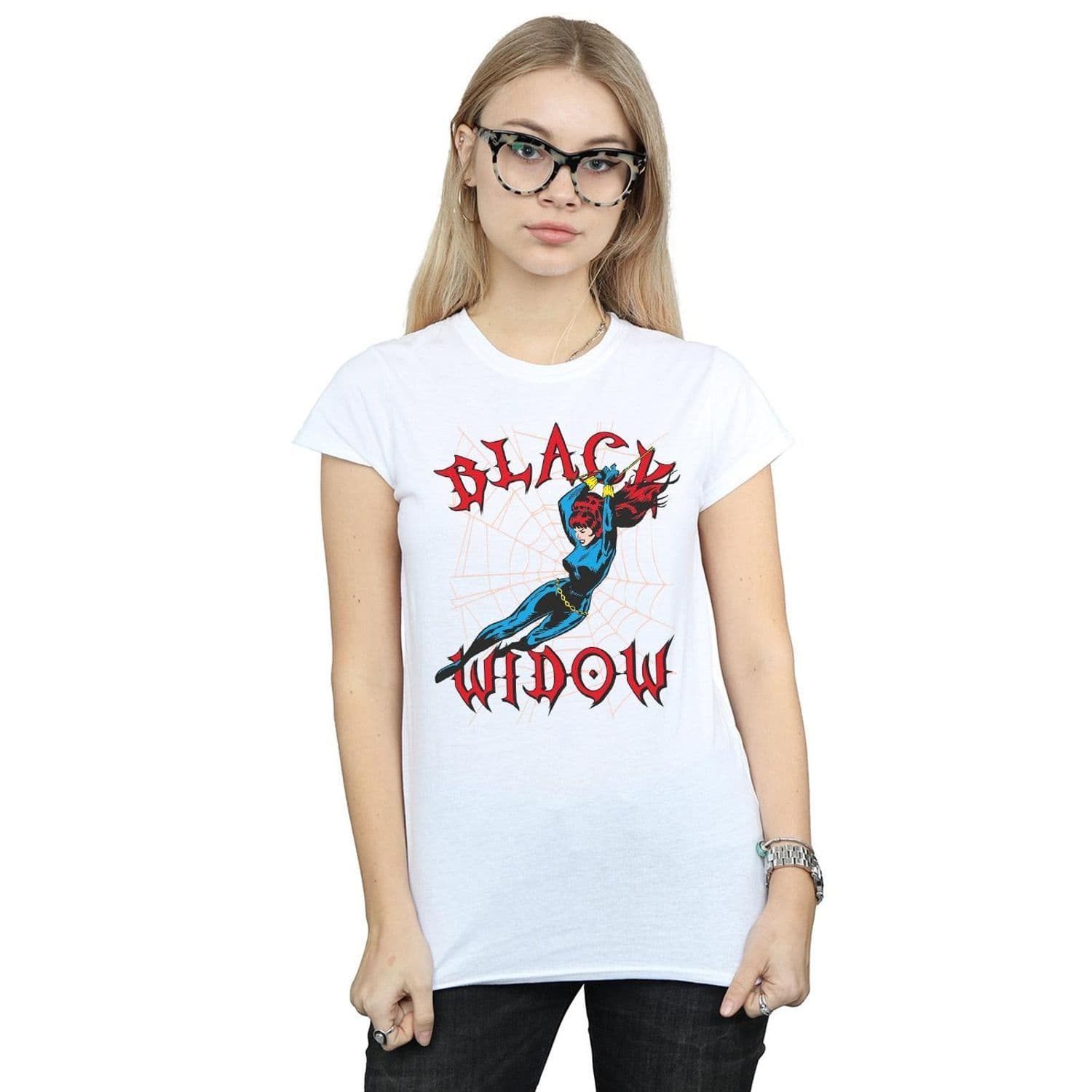 Widow Web Cotton T Shirt White